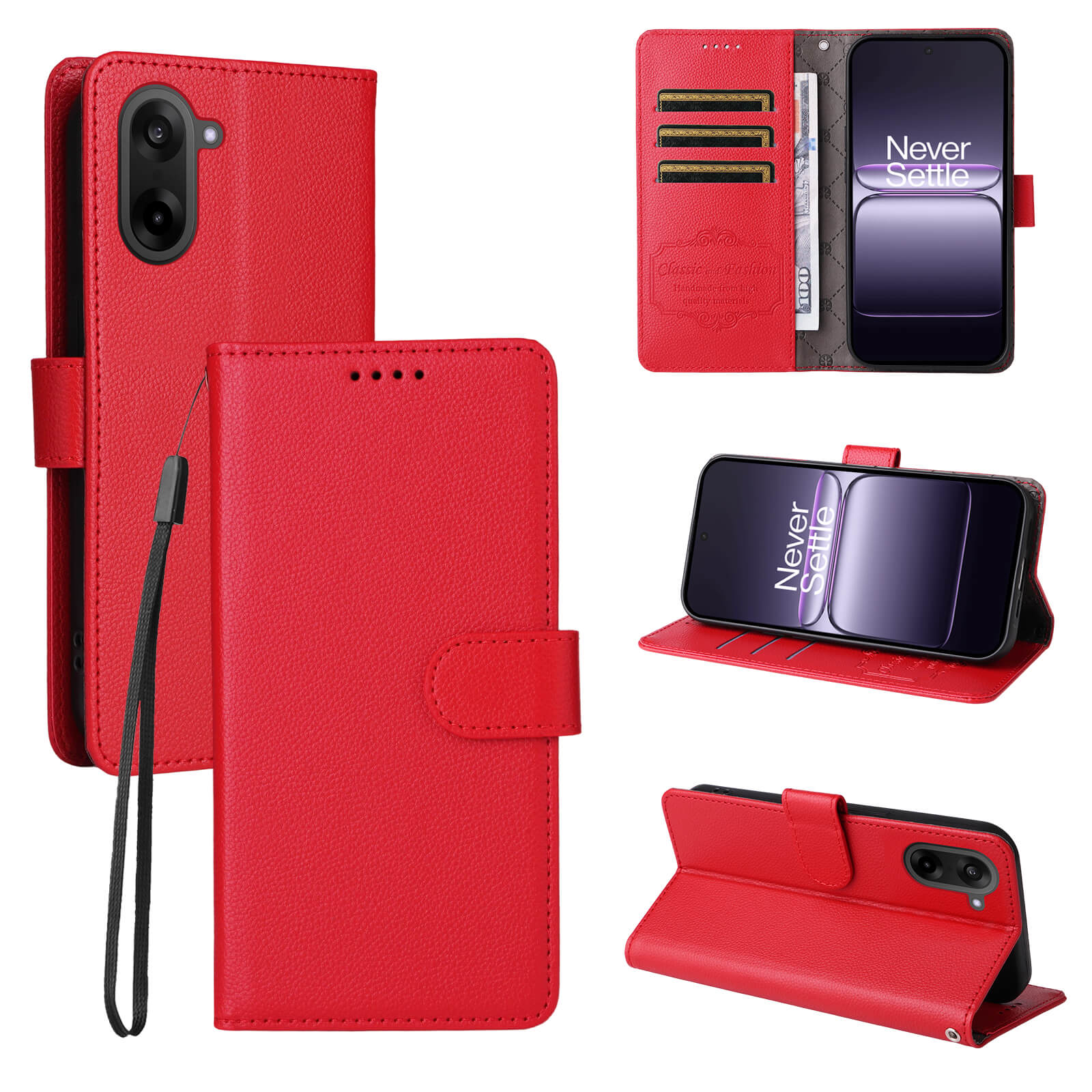 OnePlus Nord CE5 - Leather-look case with textured surface