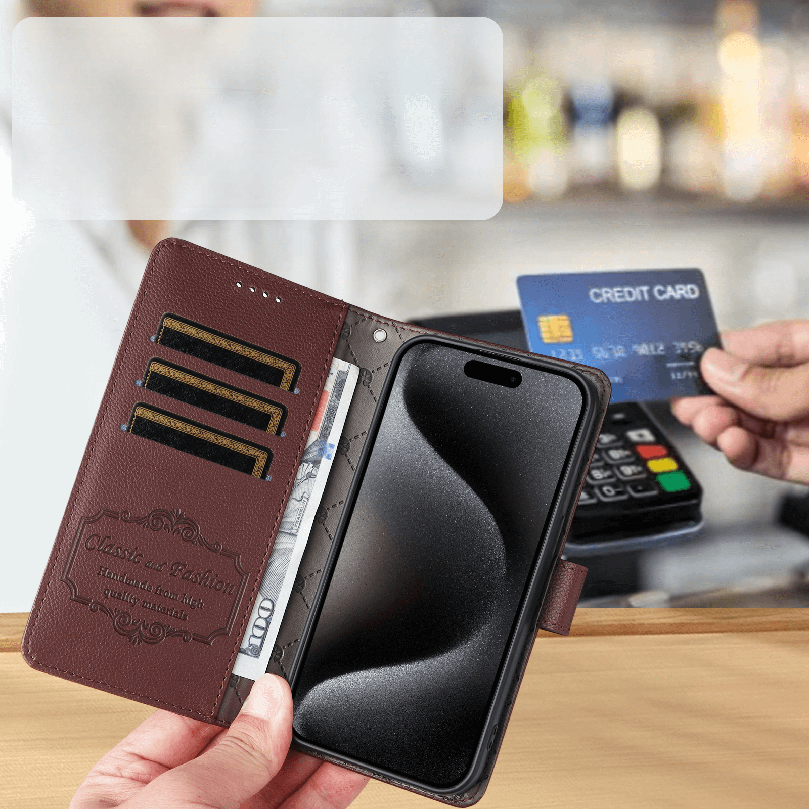 OnePlus Nord 5 - Leather-look case with textured surface