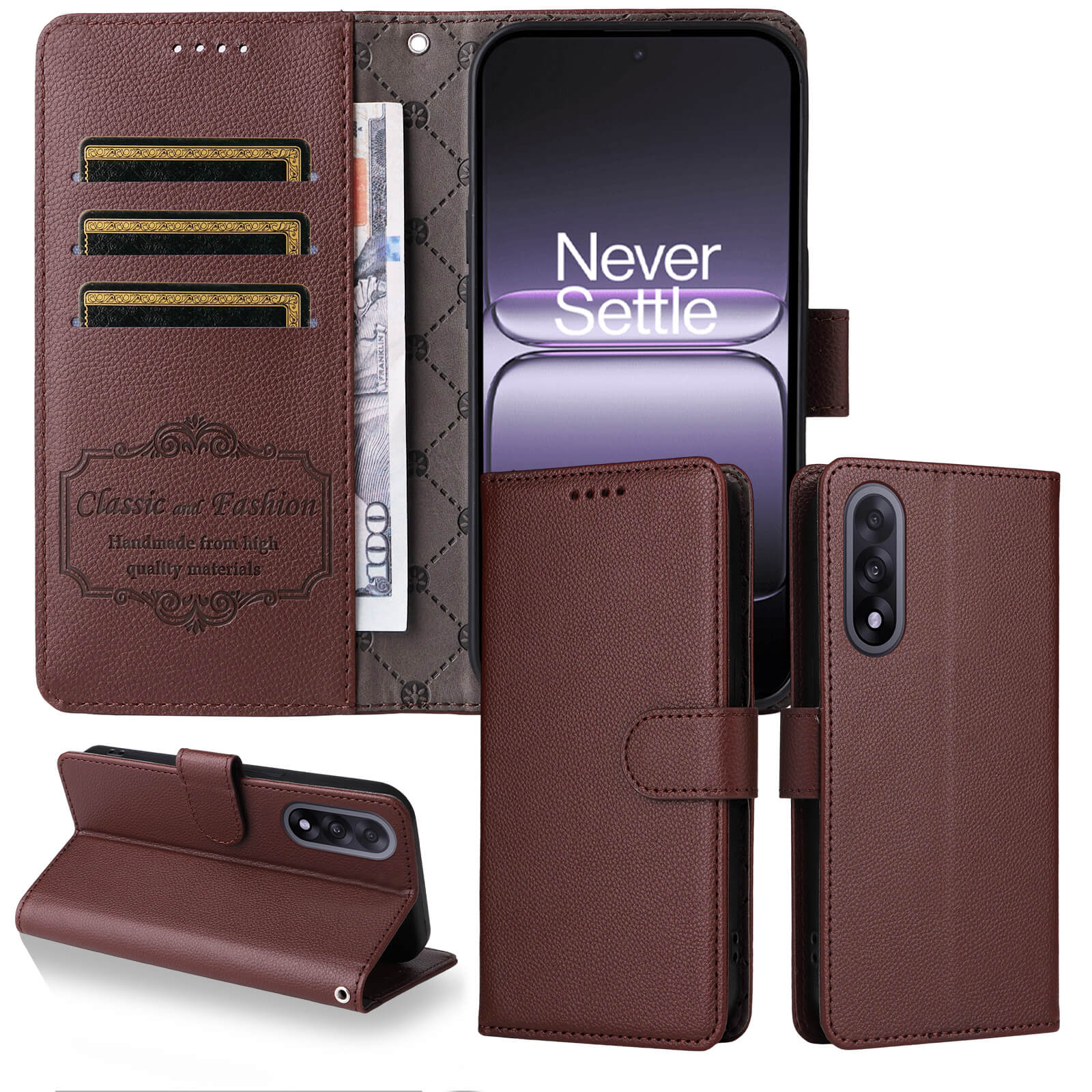 OnePlus Nord 5 - Leather-look case with textured surface