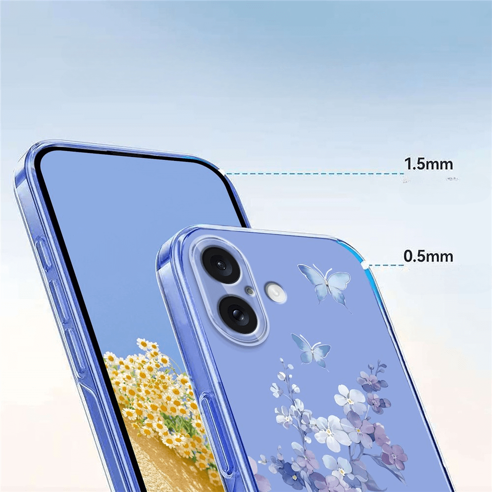 iPhone 17 - Silicone Rubber Case Flowers