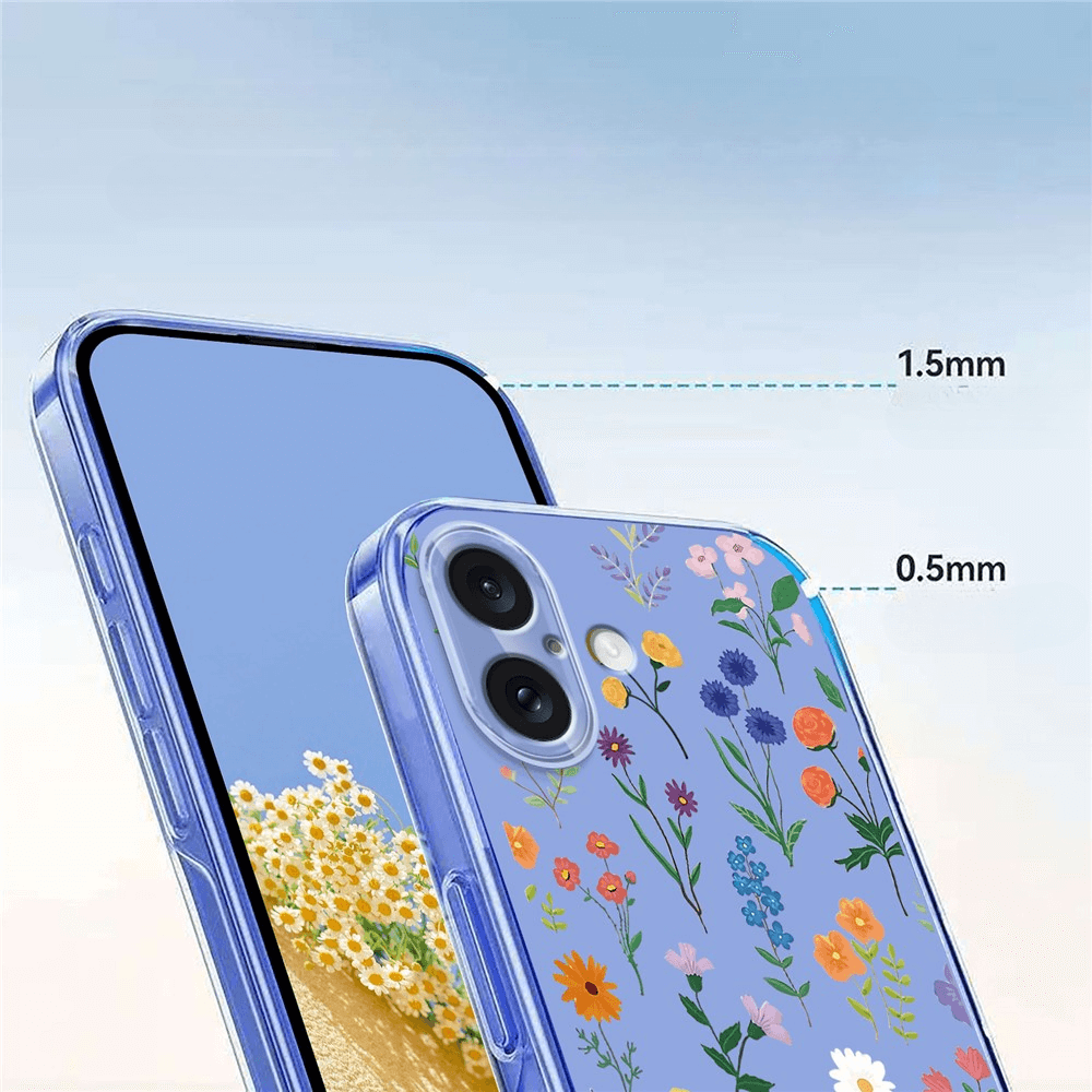 iPhone 17 - Silicone Rubber Case Flowers