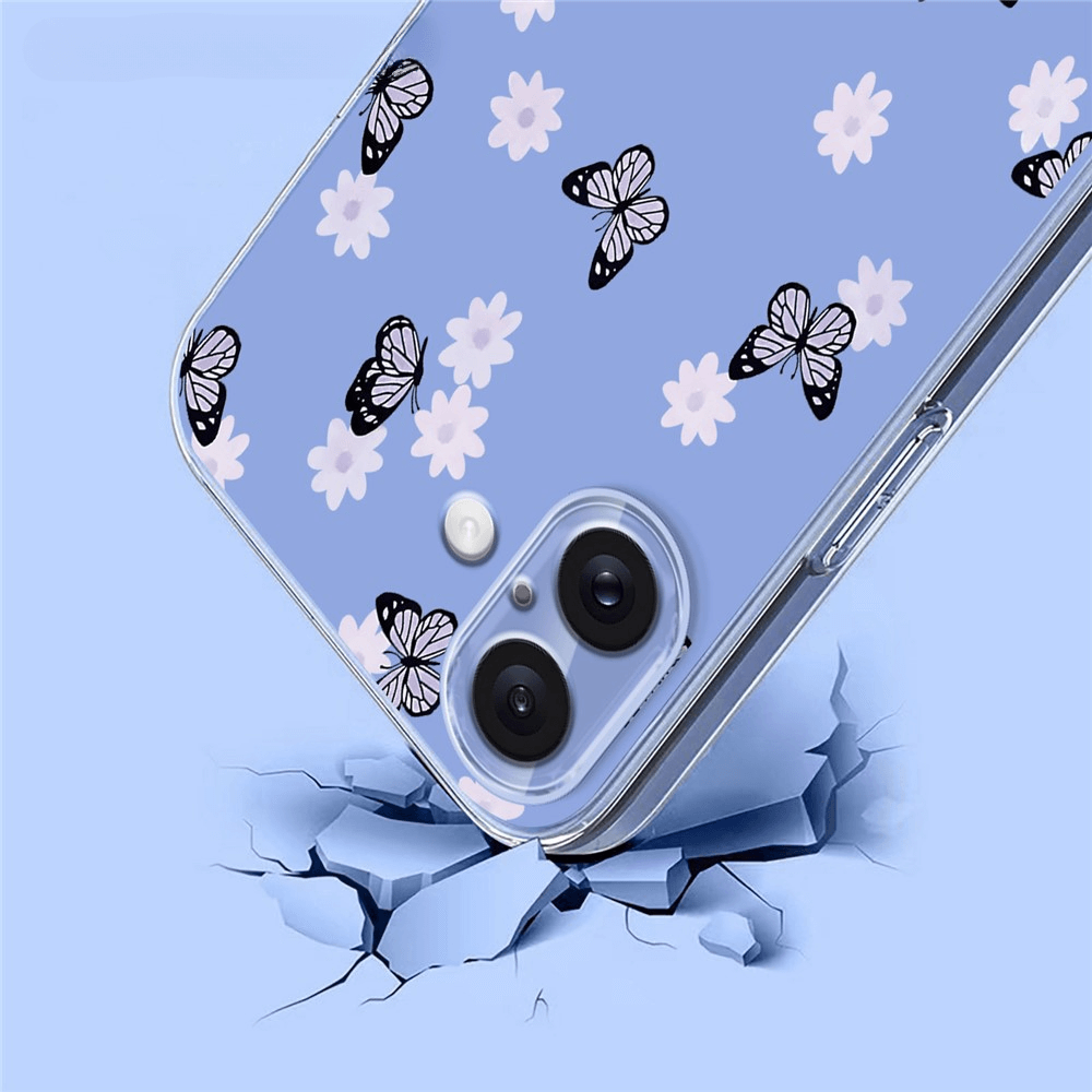 iPhone 17 - Silicone Rubber Case Flowers