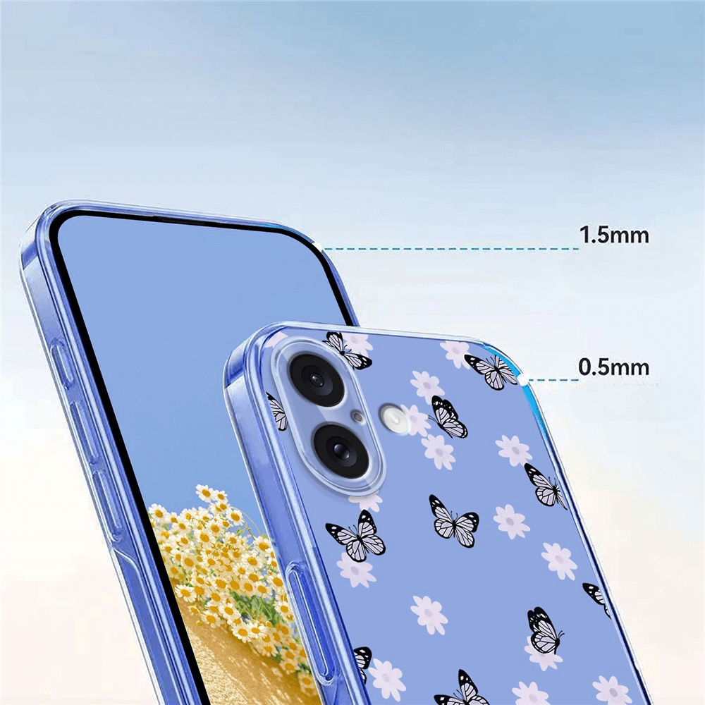 iPhone 17 - Silicone Rubber Case Flowers
