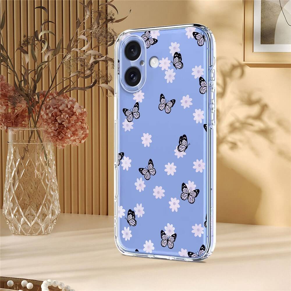 iPhone 17 - Silicone Rubber Case Flowers