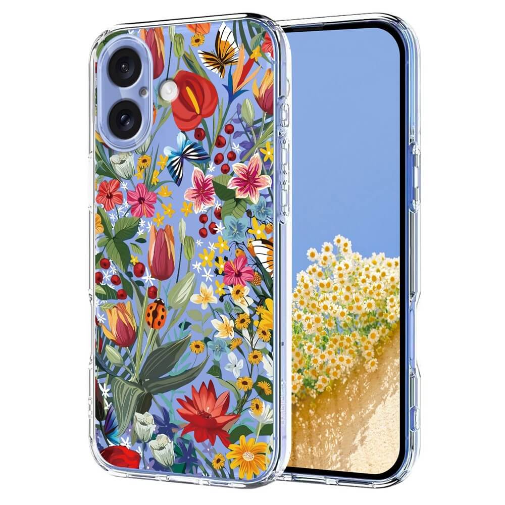 iPhone 17 - Silicone Rubber Case Flowers