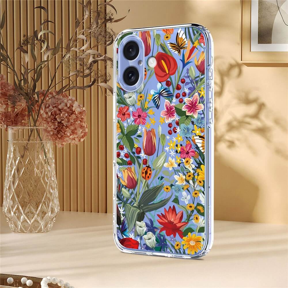 iPhone 17 - Silicone Rubber Case Flowers