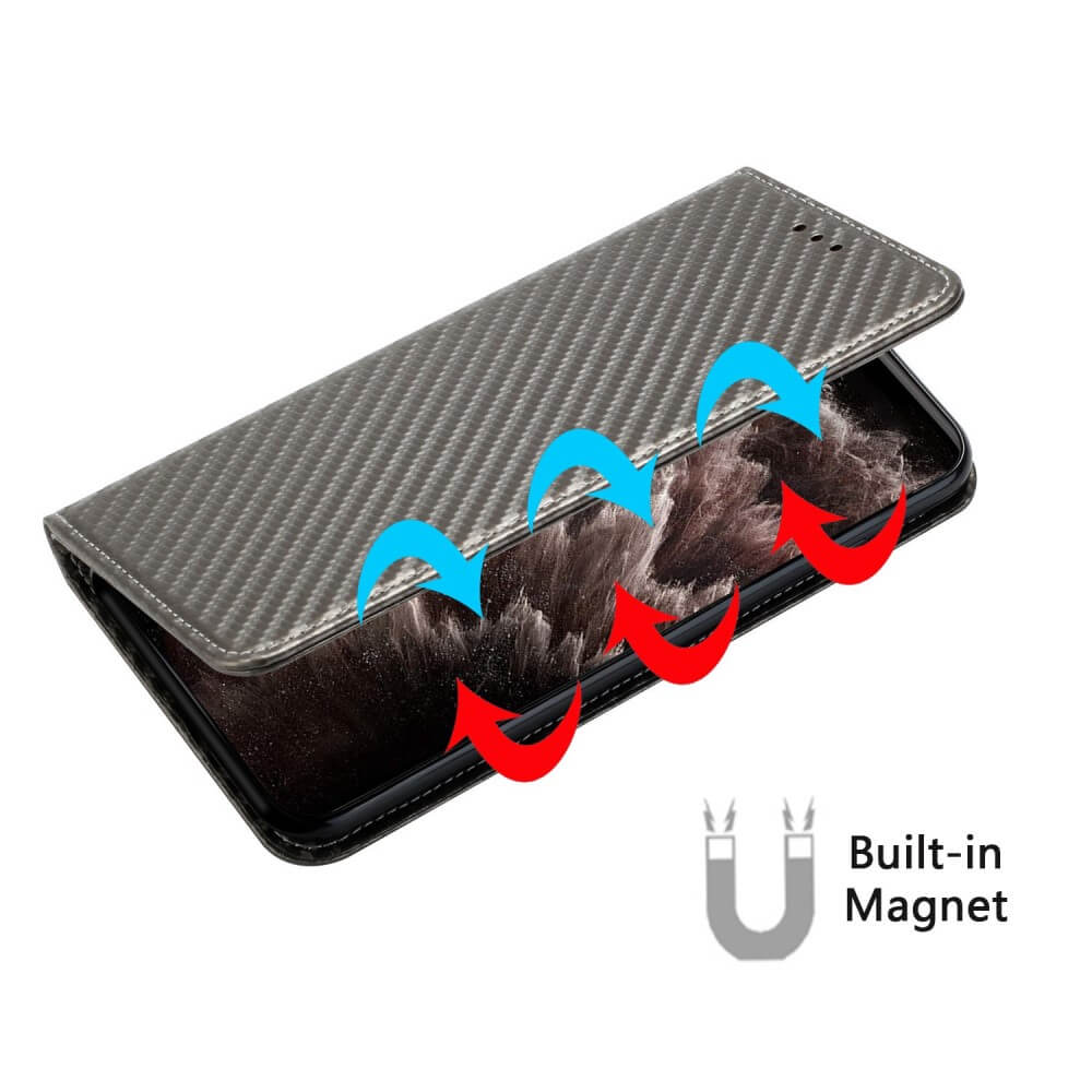 Galaxy S23+ - Carbon Look Flip Case Cover rosa