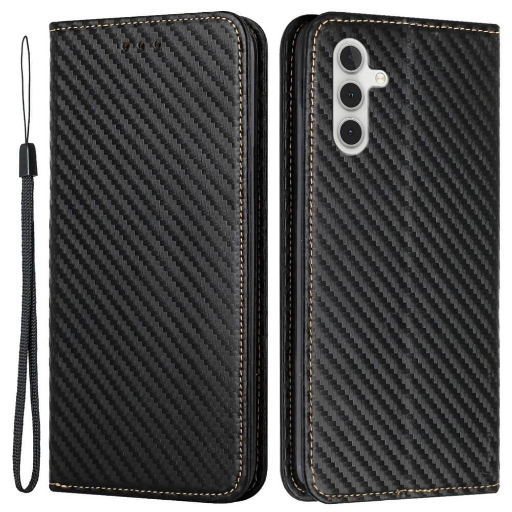 Galaxy A14 - Carbon Look Flip Case Cover