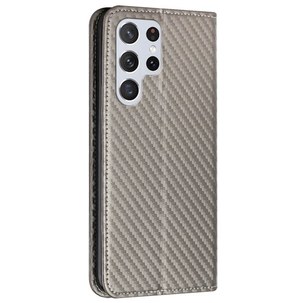 Galaxy S23 Ultra - Carbon Look Flip Case Cover