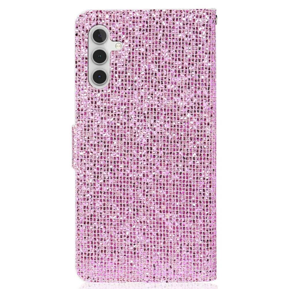 Galaxy A14 - Glitter Leder Etui