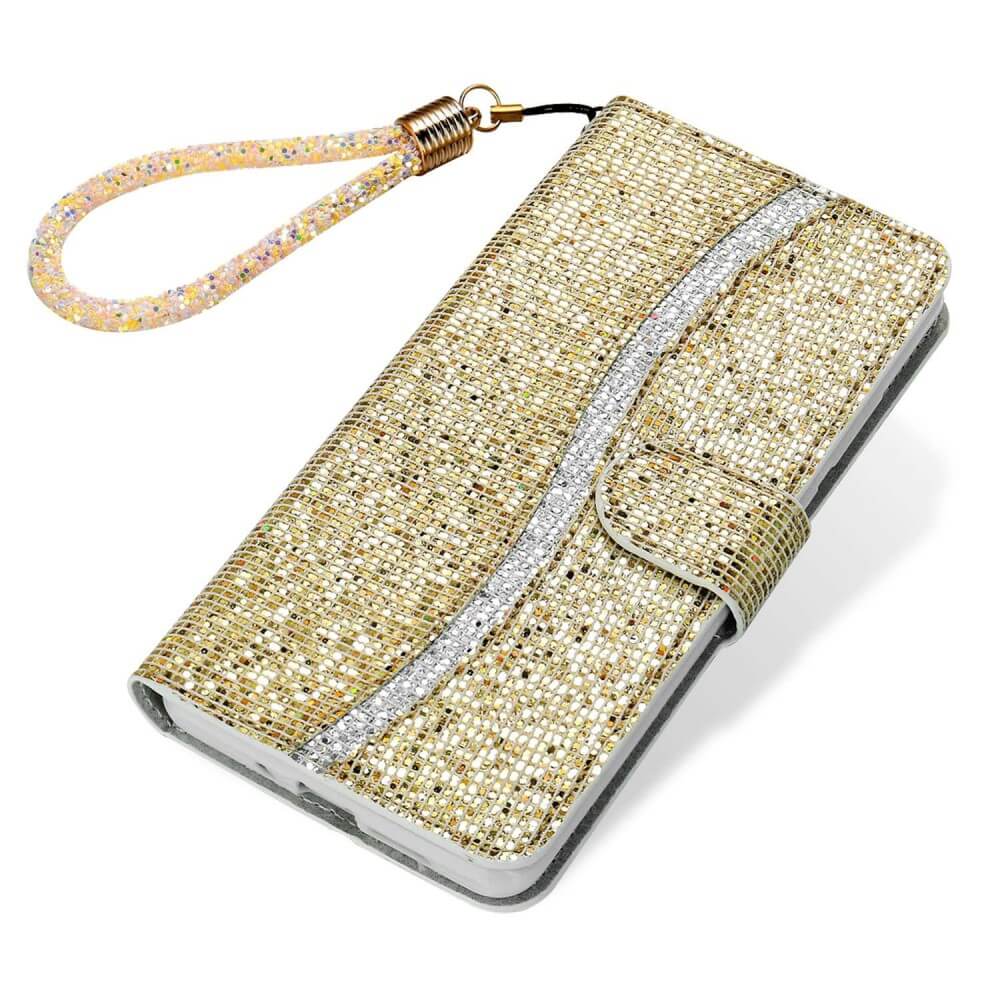 Galaxy A14 - Glitter Leder Etui