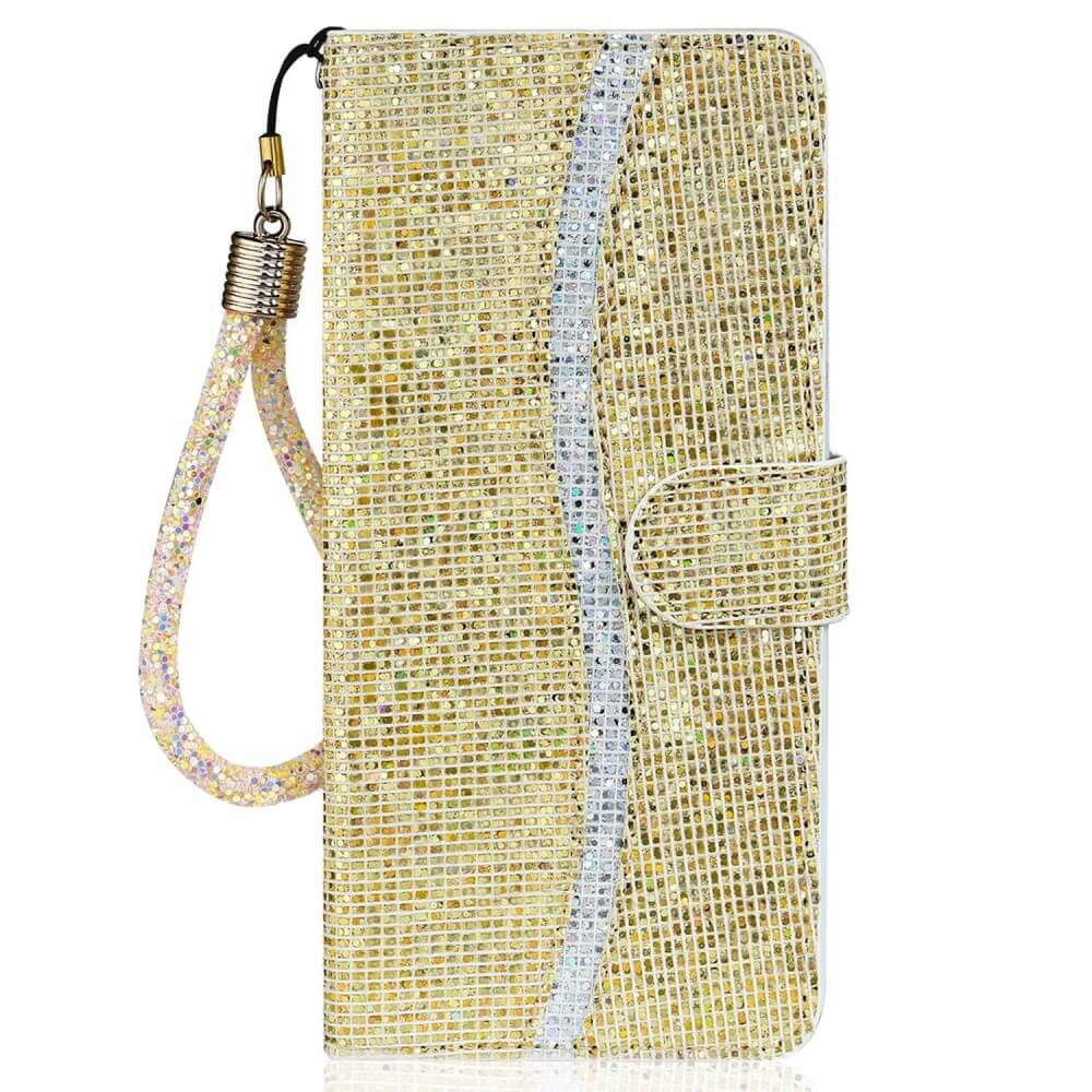 Galaxy A14 - Glitter Leder Etui