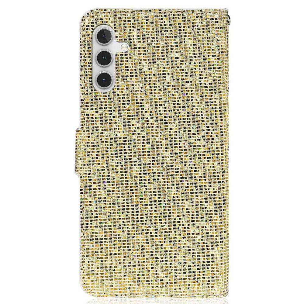 Galaxy A14 - Glitter Leder Etui