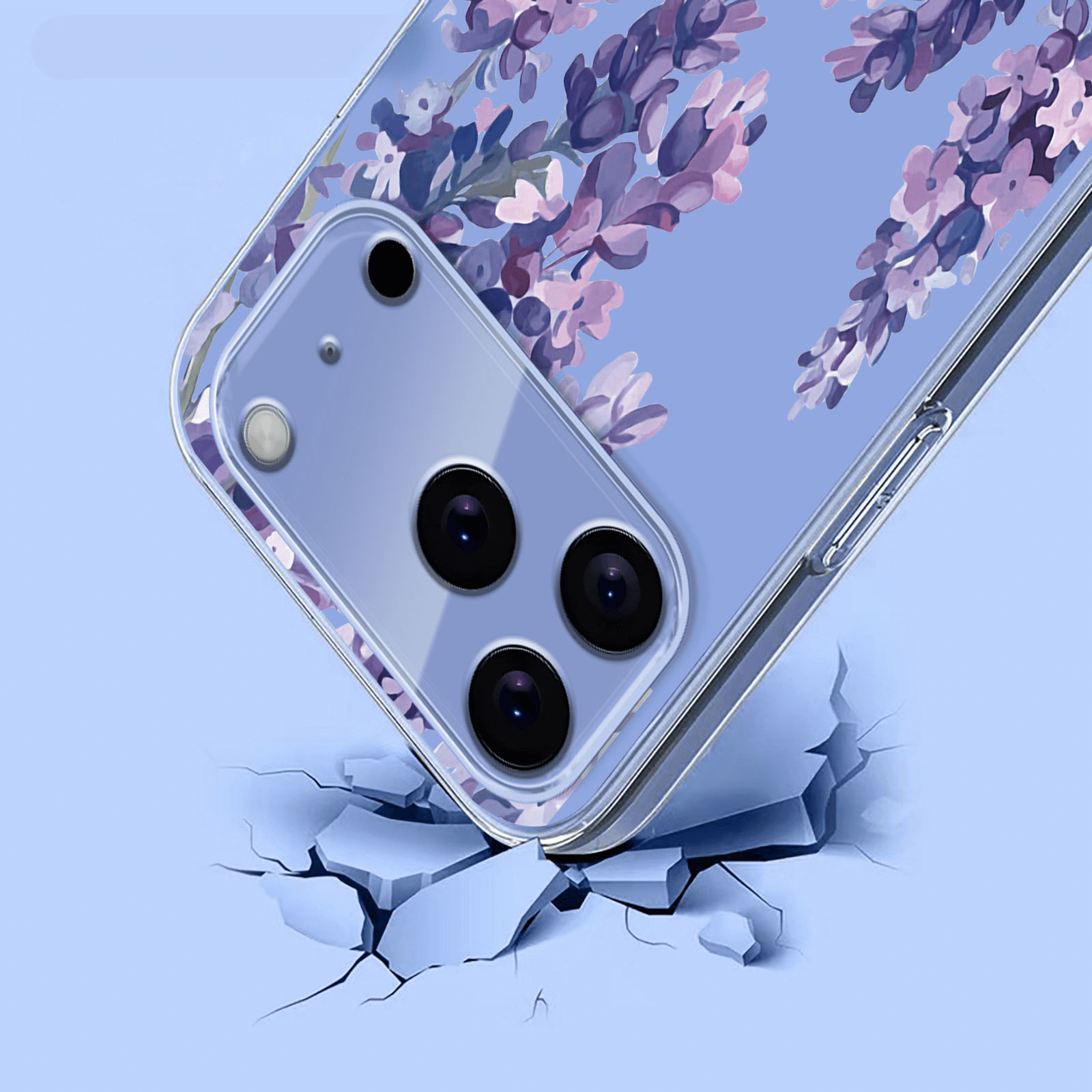 iPhone 17 Pro Max - Silikon Gummi Hülle Blumen