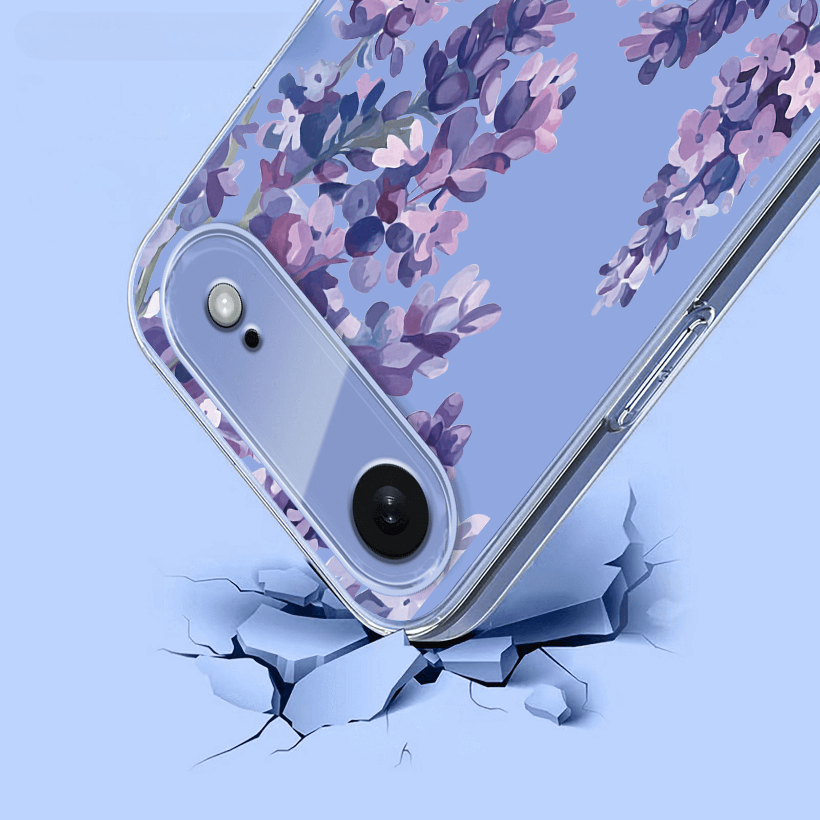 iPhone 17 Air - Custodia in gomma siliconica fiori