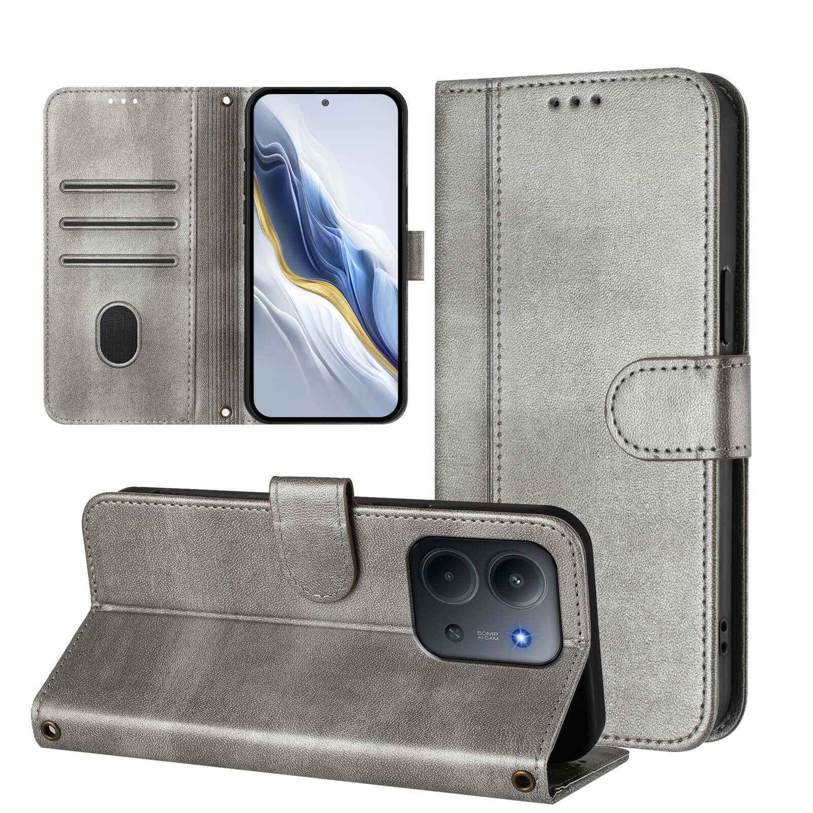 Xiaomi Redmi 15C – Custodia dal look retrò in stile vintage