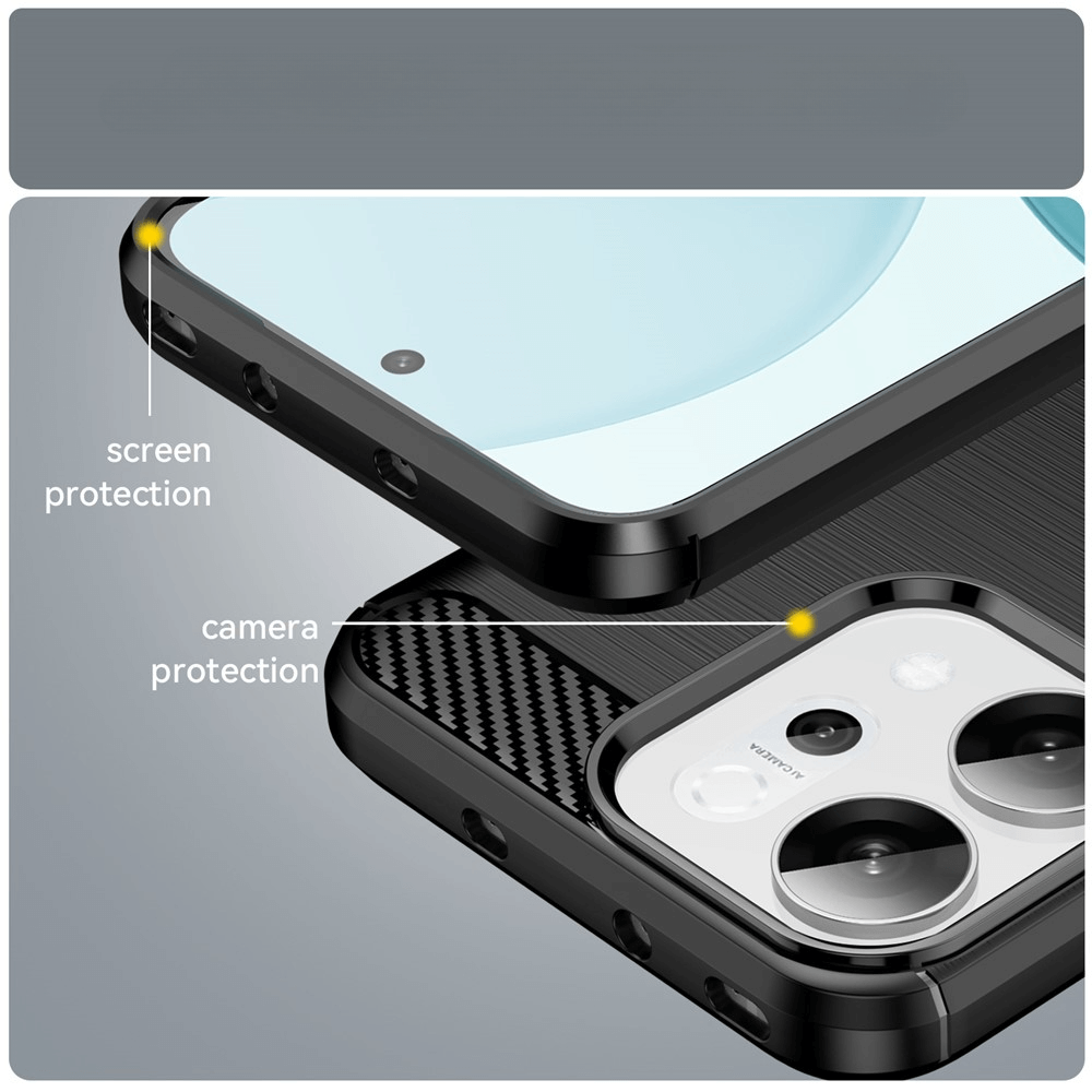 OPPO Reno14 - Cover in look metallo carbonio