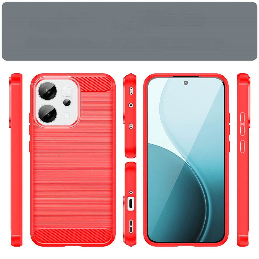 OPPO Reno14 - Cover in look metallo carbonio