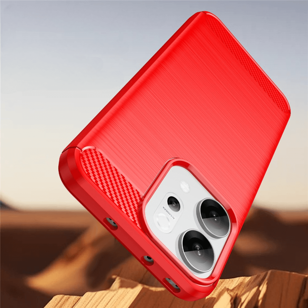 OPPO Reno14 - Cover in look metallo carbonio