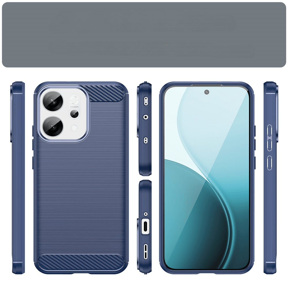 OPPO Reno14 - Cover in look metallo carbonio