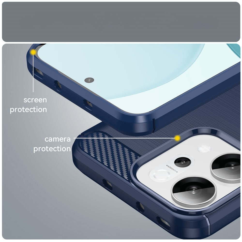 OPPO Reno14 - Cover in look metallo carbonio