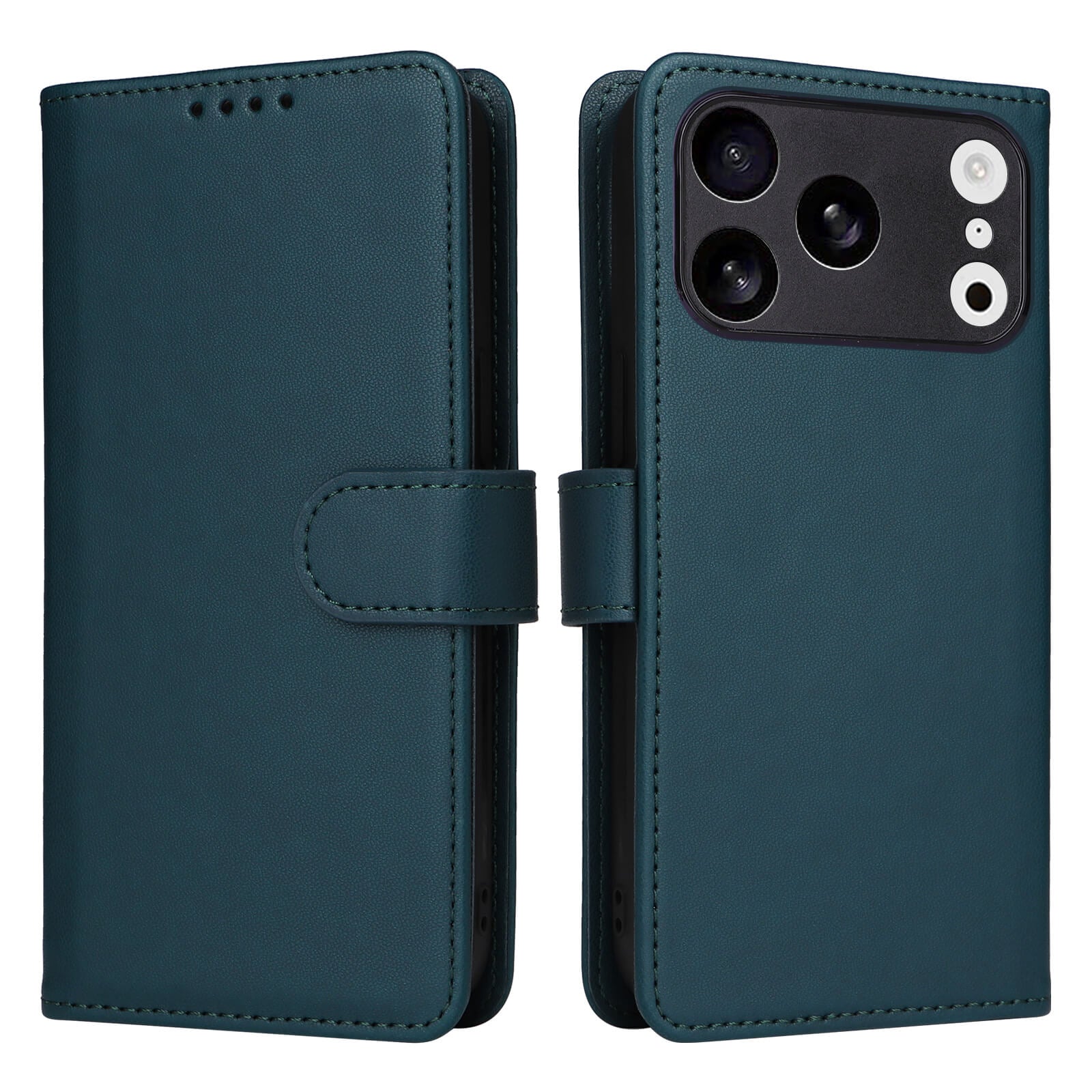 Die Cover-Discount iPhone 17 Pro - Teilbare Brieftasche 2-in-1 Handyhülle schützt Ihr Smartphone stilvoll und praktisch mit Wallet-Design, magnetischem Verschluss und Kameraausschnitt - vorne und hinten geschlossen für optimalen Schutz.