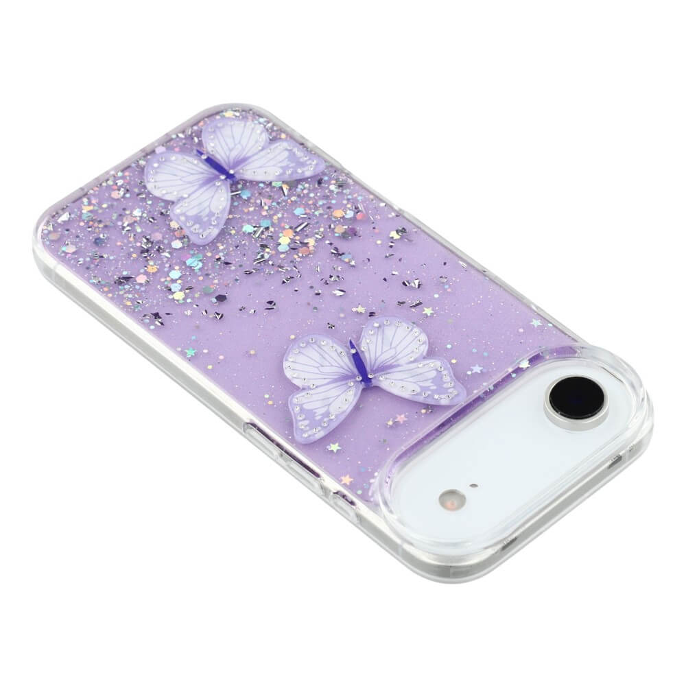 iPhone 17 Air - Glitzer Hülle Schmetterlinge