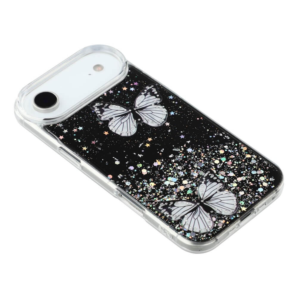 iPhone 17 Air - Glitzer Hülle Schmetterlinge