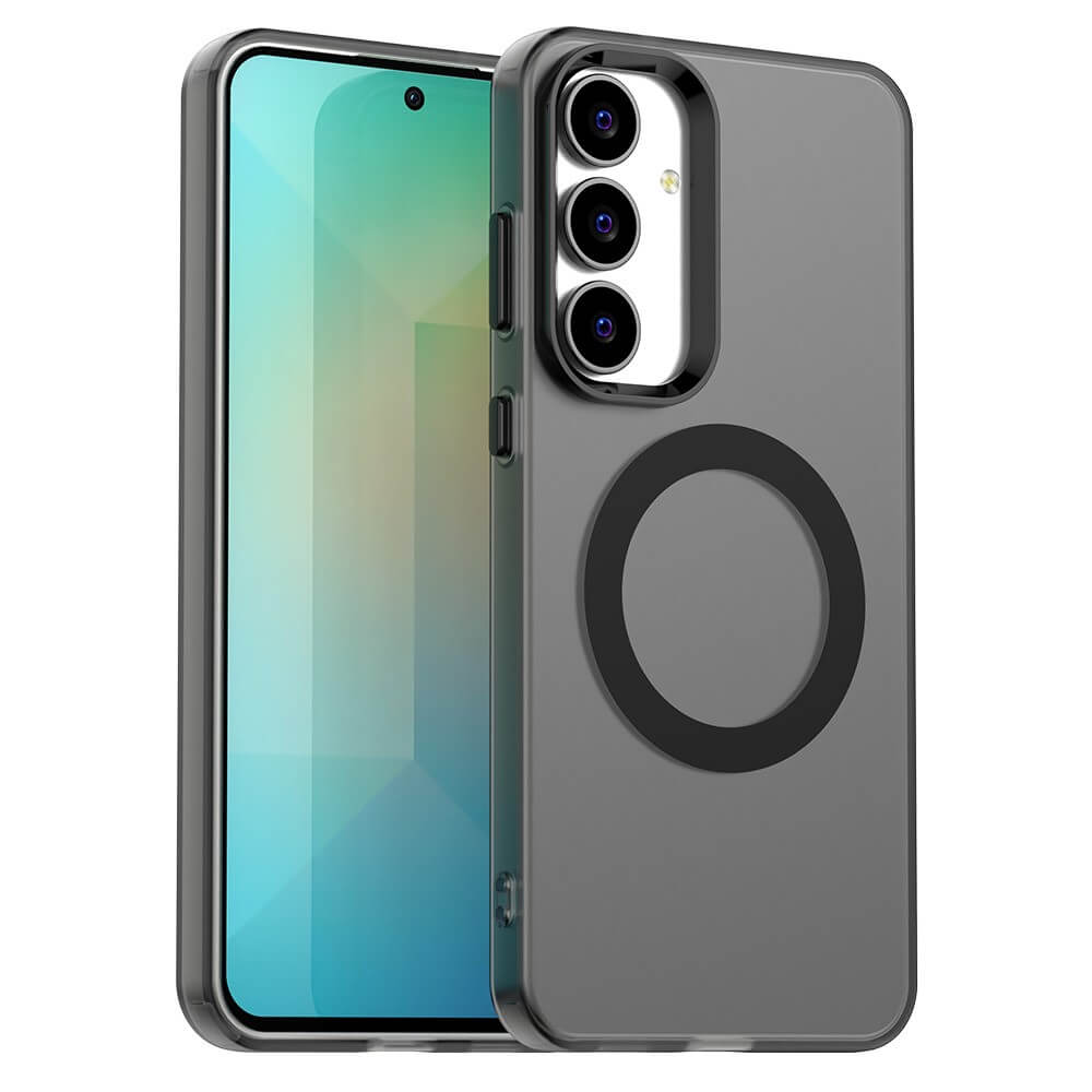 Galaxy S25 FE - Acryl-Handyhülle mit Magnet und Farbakzent