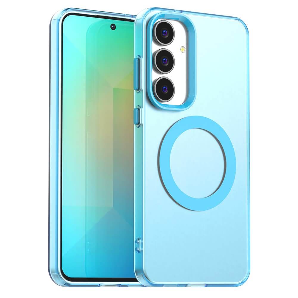 Galaxy S25 FE - Acryl-Handyhülle mit Magnet und Farbakzent