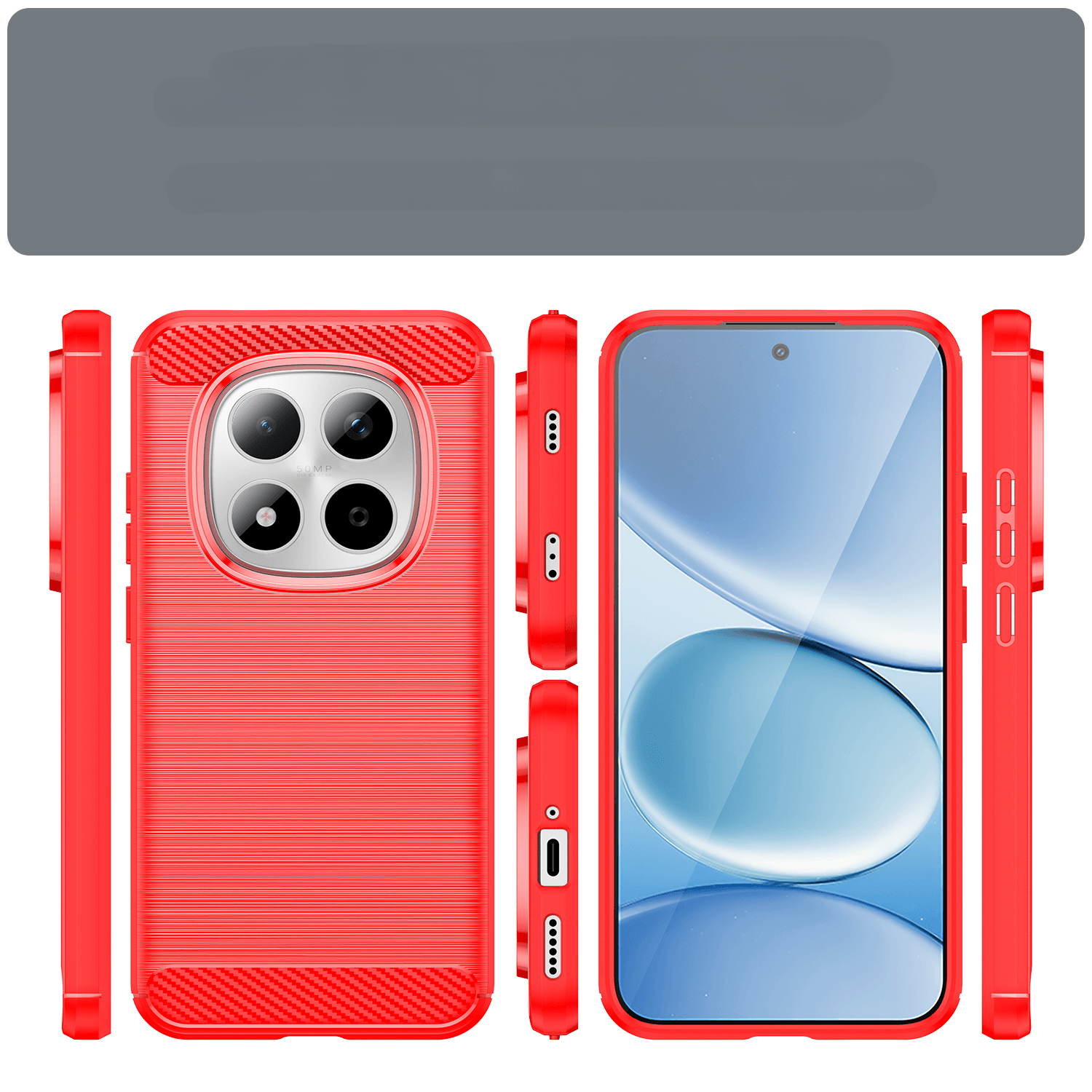 Xiaomi Redmi Note 15 Pro 5G - Metal Carbon Look Case