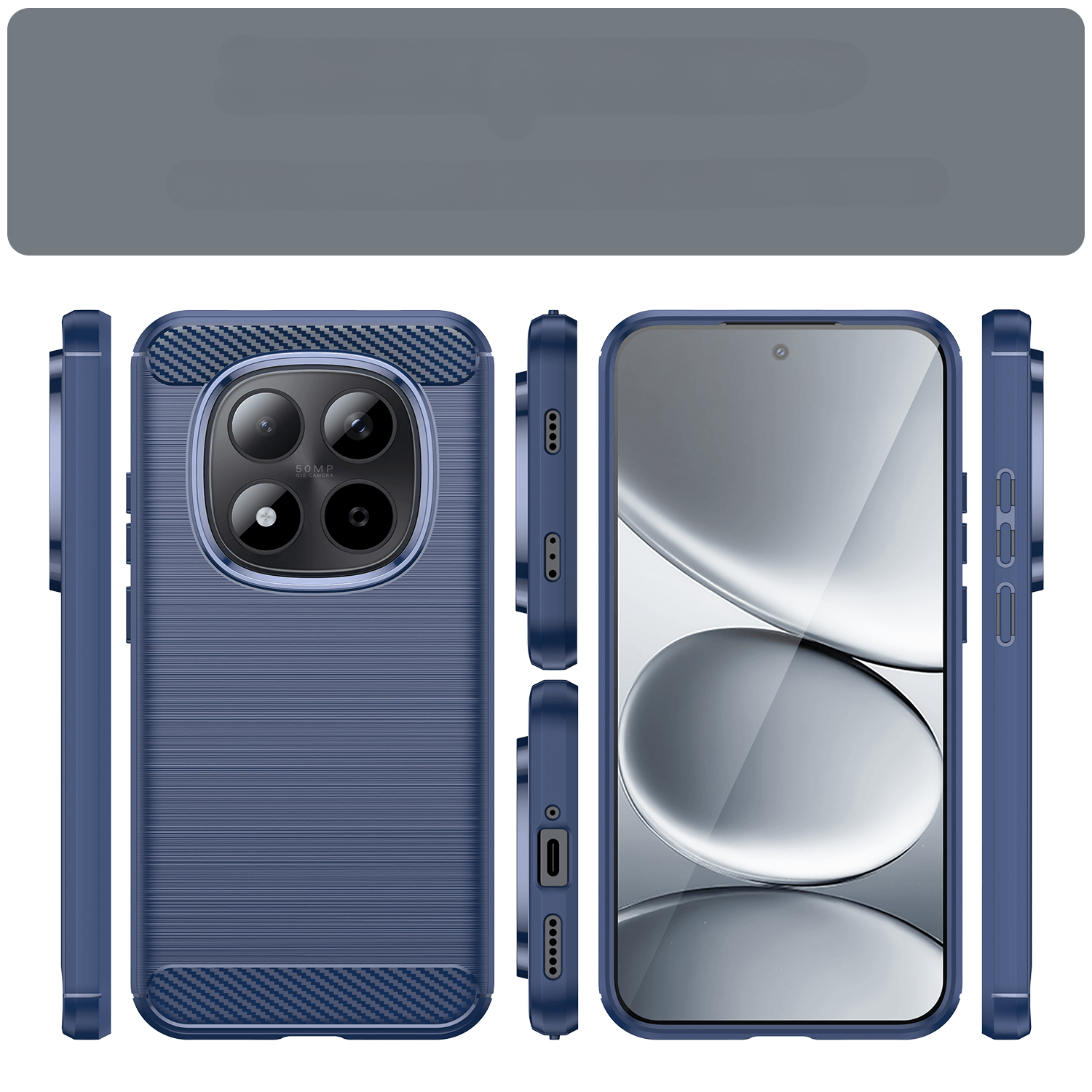Xiaomi Redmi Note 15 Pro 5G - Metal Carbon Look Case
