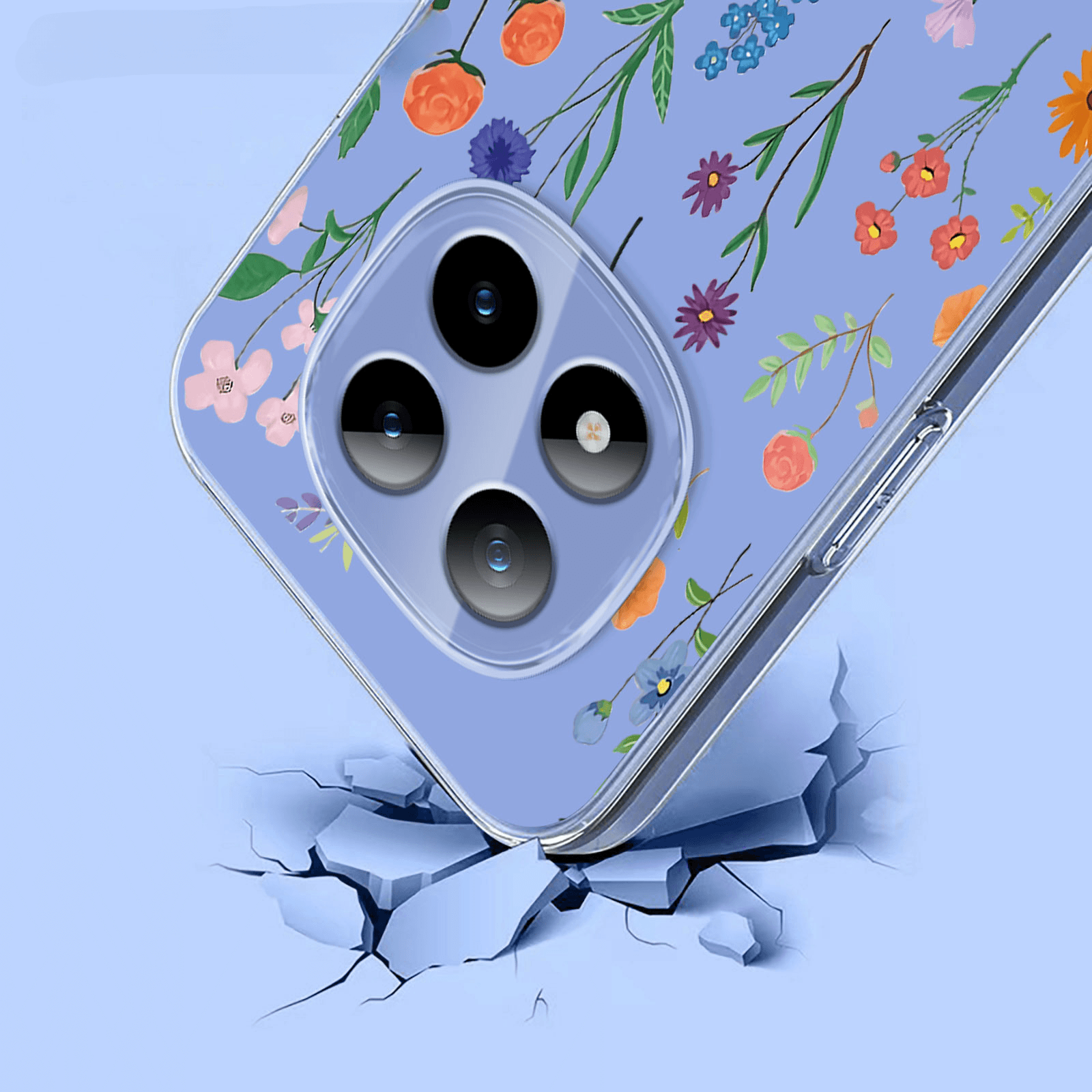 Xiaomi Redmi Note 15 Pro+ / Poco M8 Pro - Custodia in gomma siliconica fiori
