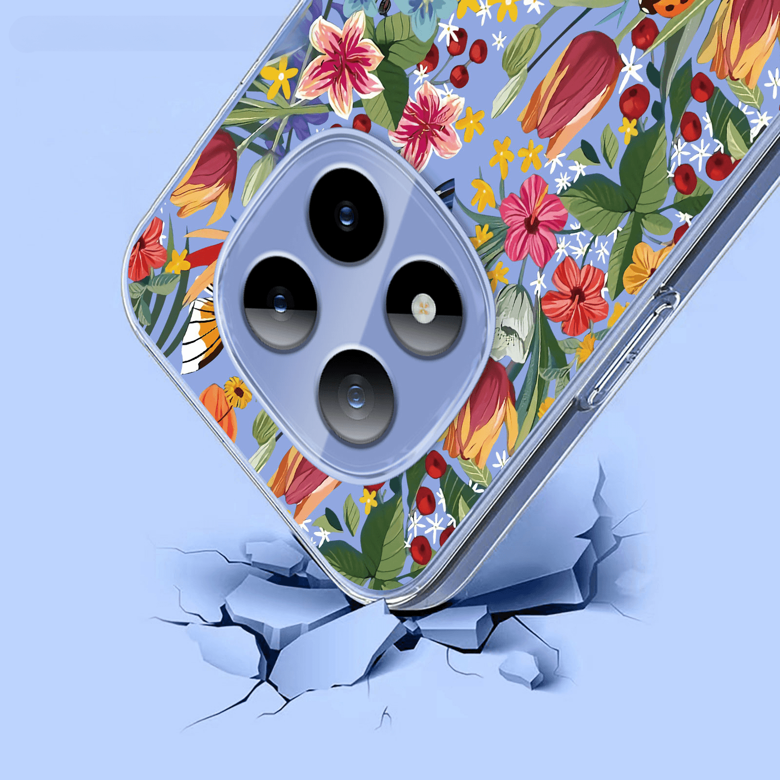 Xiaomi Redmi Note 15 Pro+ / Poco M8 Pro - Custodia in gomma siliconica fiori