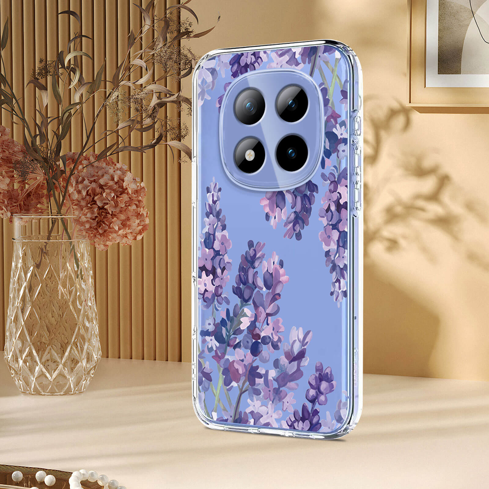 Xiaomi Redmi Note 15 Pro+ / Poco M8 Pro - Custodia in gomma siliconica fiori