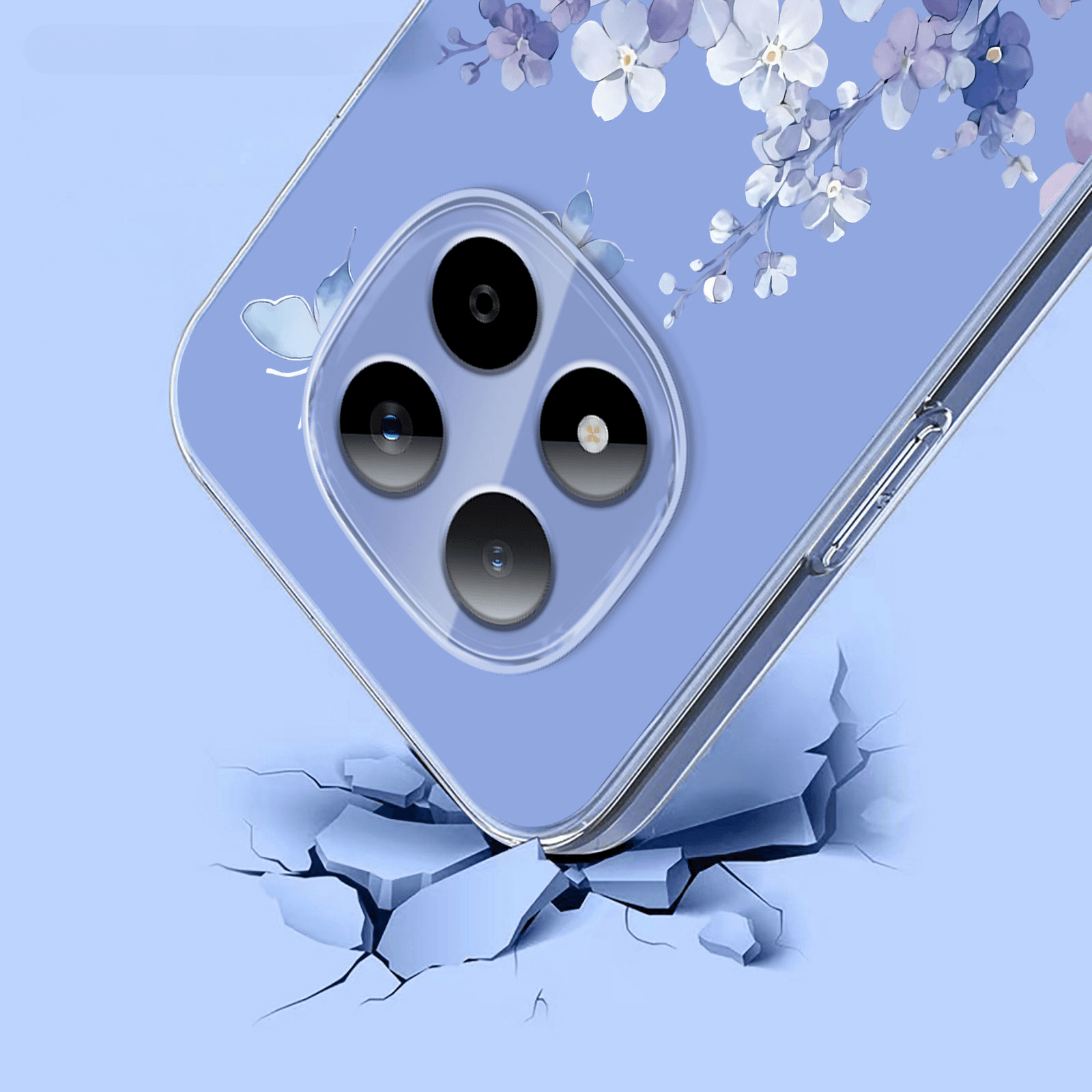 Xiaomi Redmi Note 15 Pro 5G - Custodia in gomma siliconica fiori