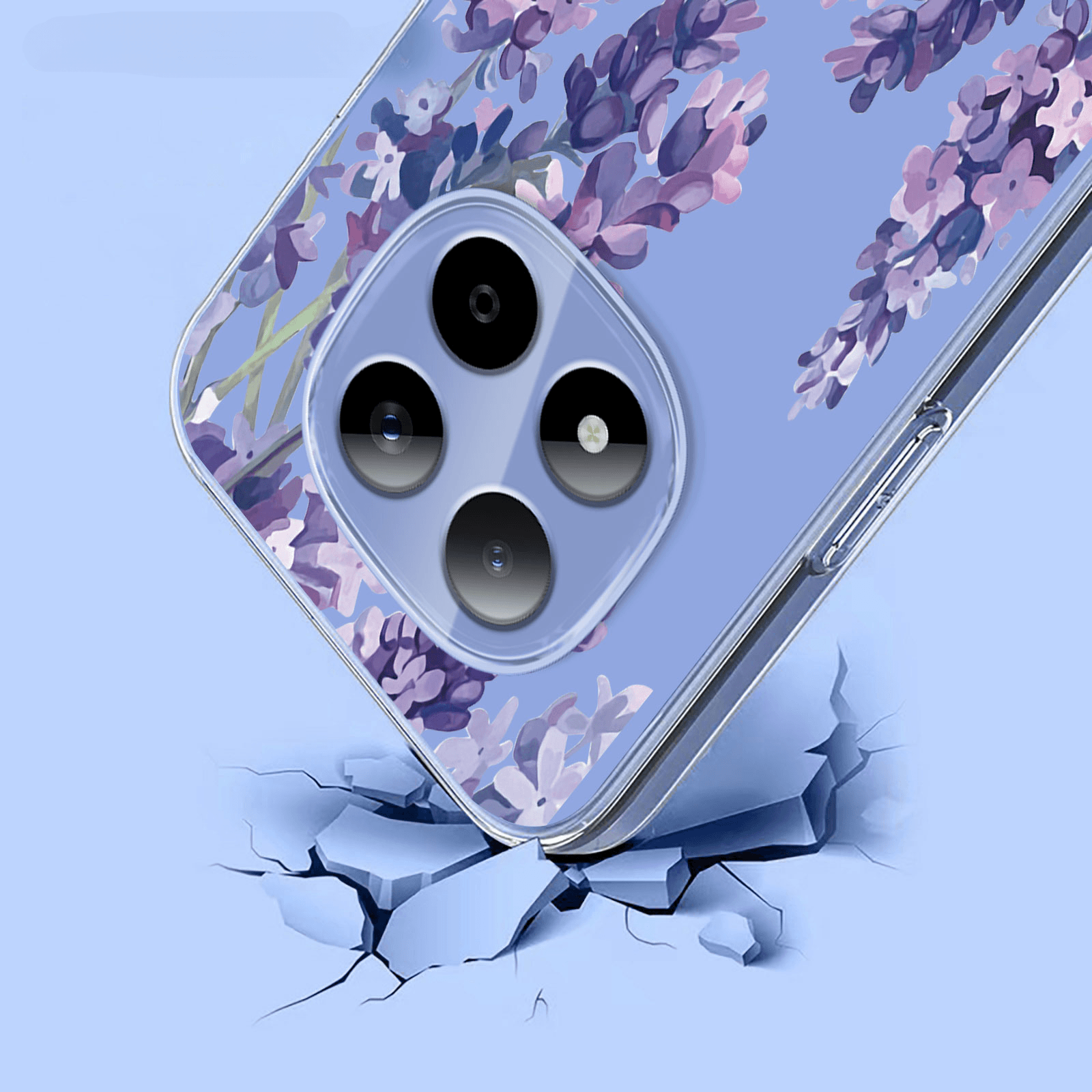 Xiaomi Redmi Note 15 Pro 5G - Custodia in gomma siliconica fiori