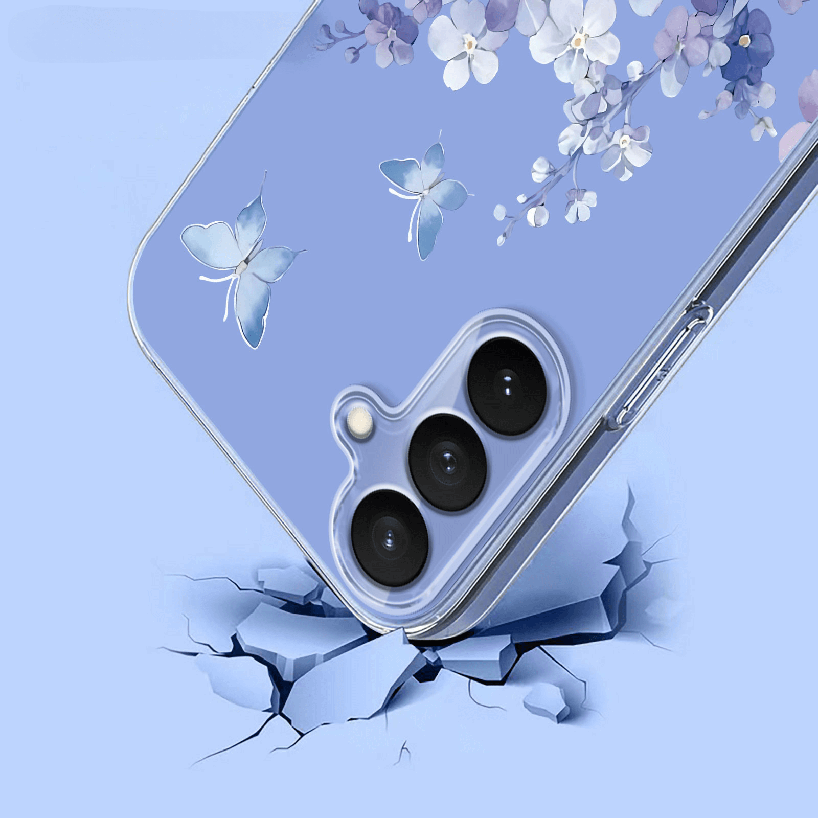 Galaxy S26 - Silikon Gummi Hülle Blumen