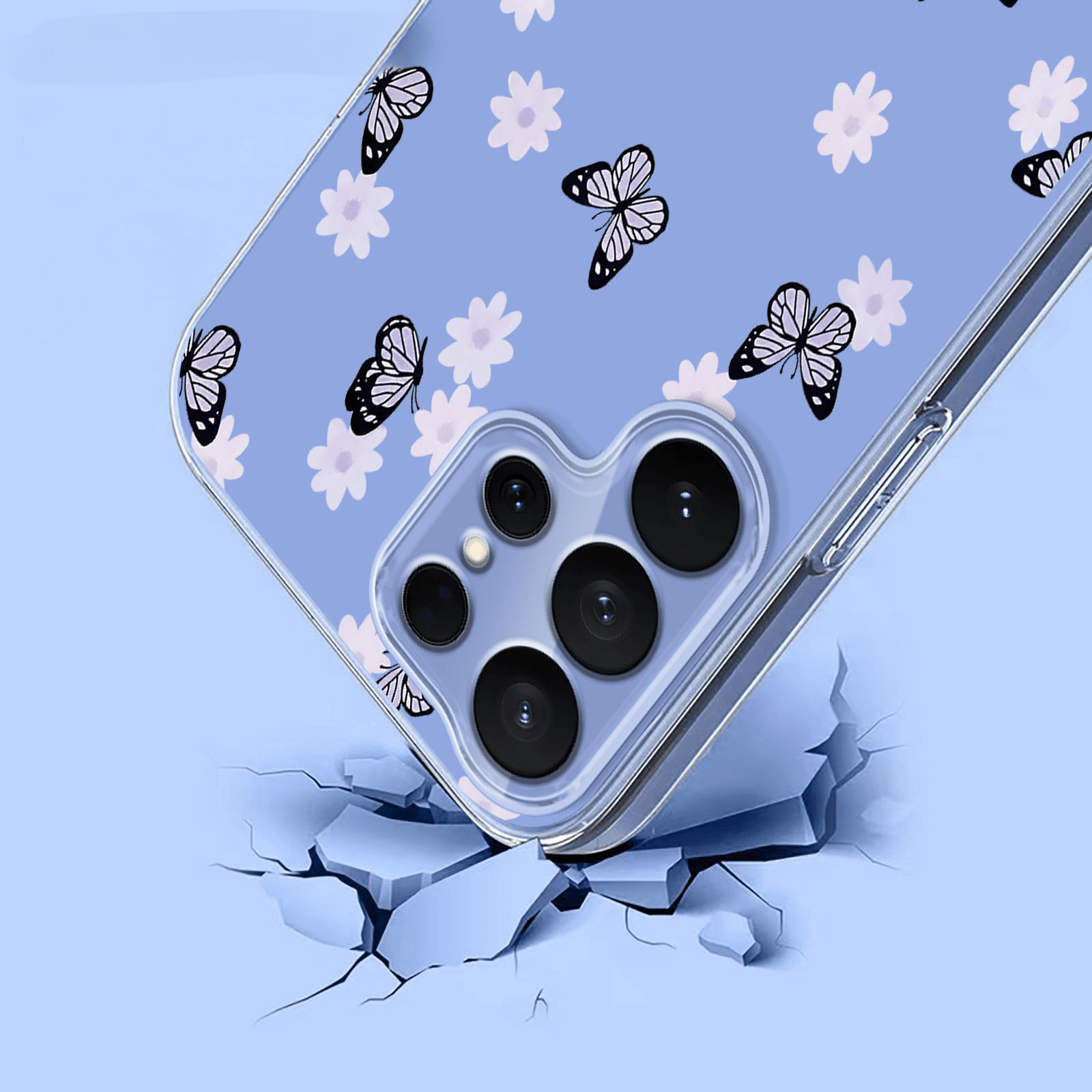 Galaxy S26 Ultra - Coque en caoutchouc silicone fleures