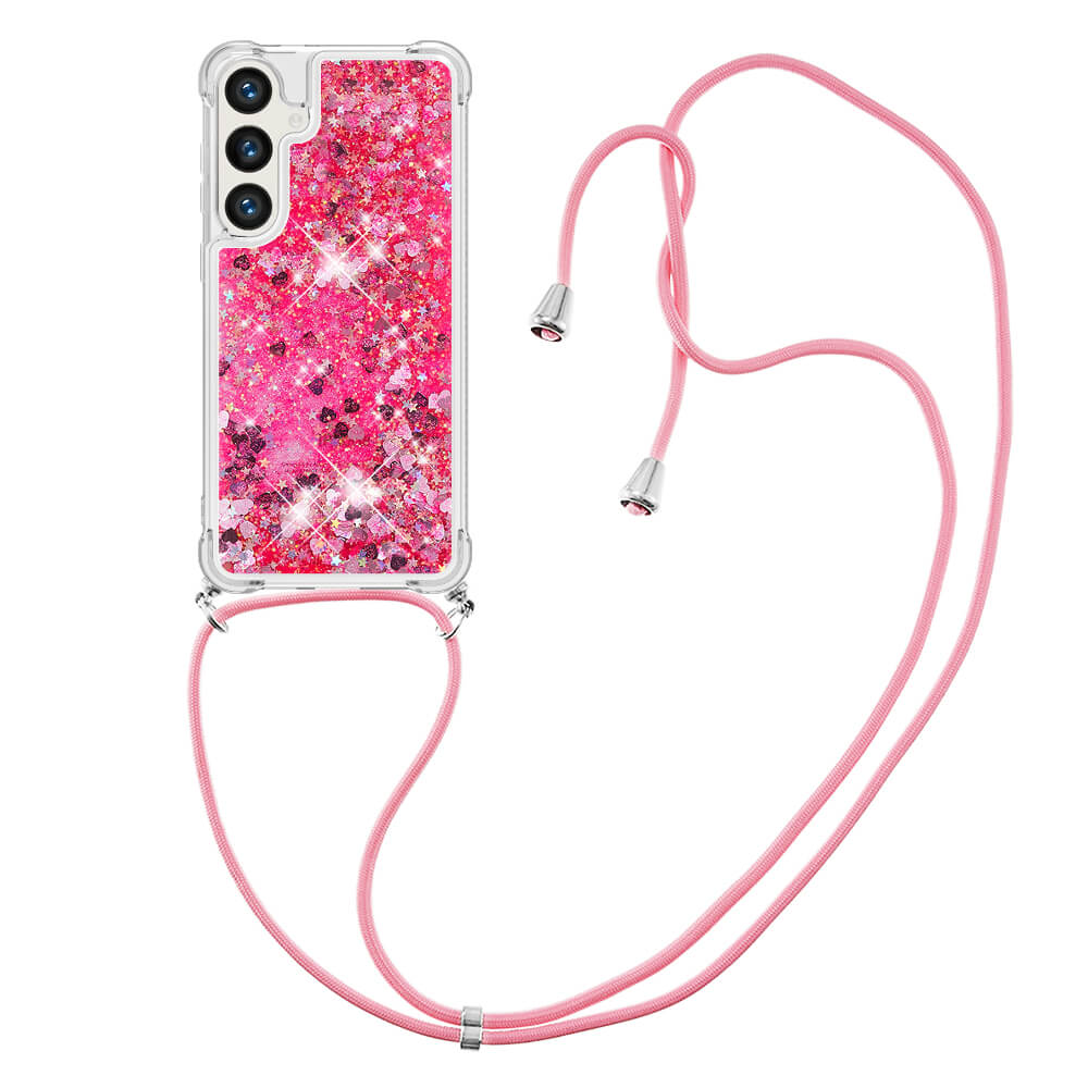 Galaxy S26 - Custodia glitterata con cordino