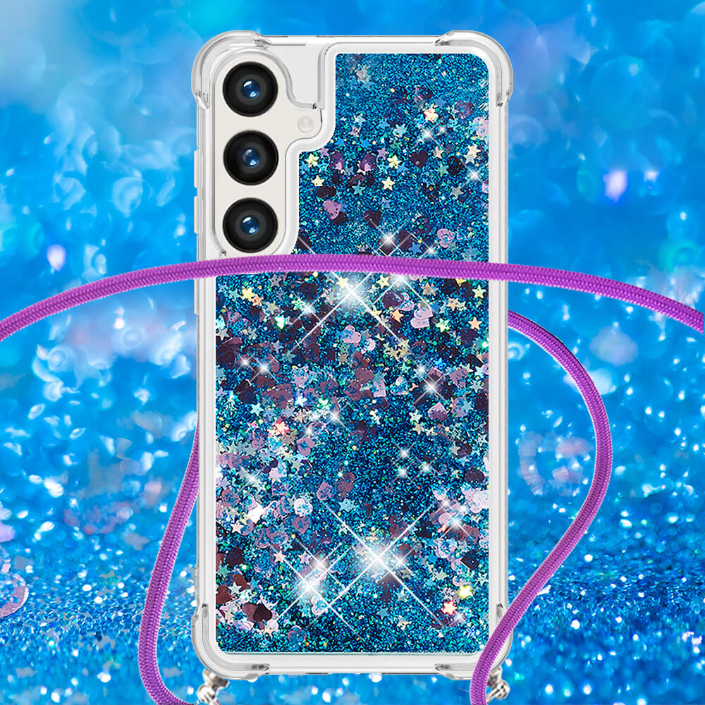 Galaxy S26 - Custodia glitterata con cordino