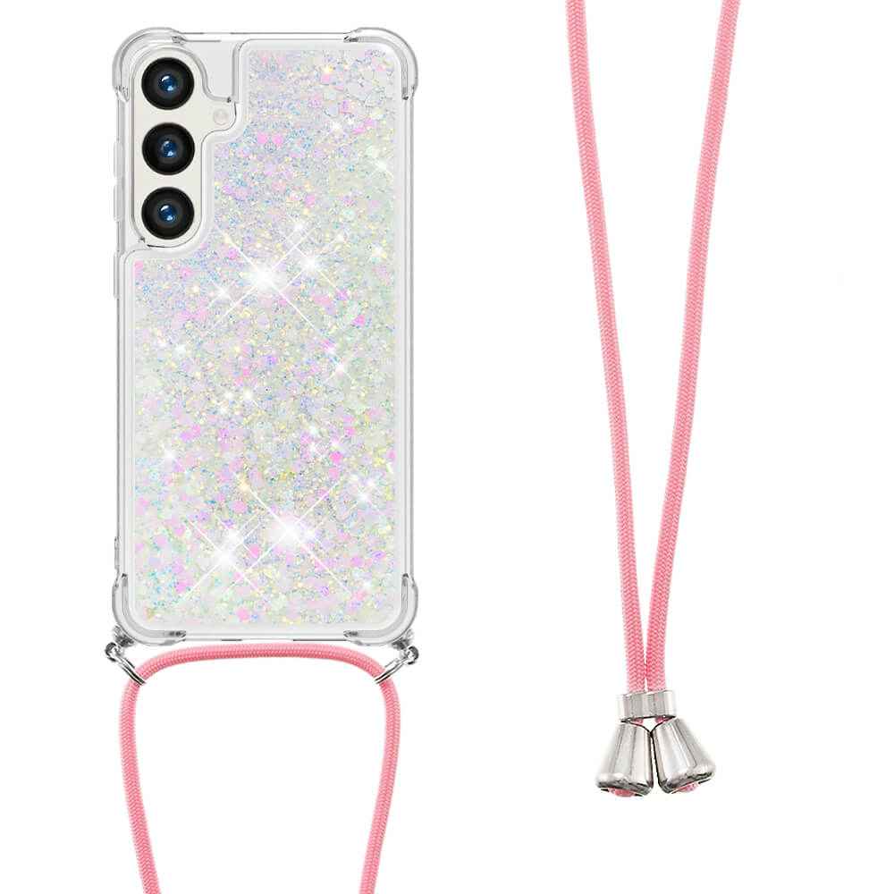 Galaxy S26 - Custodia glitterata con cordino