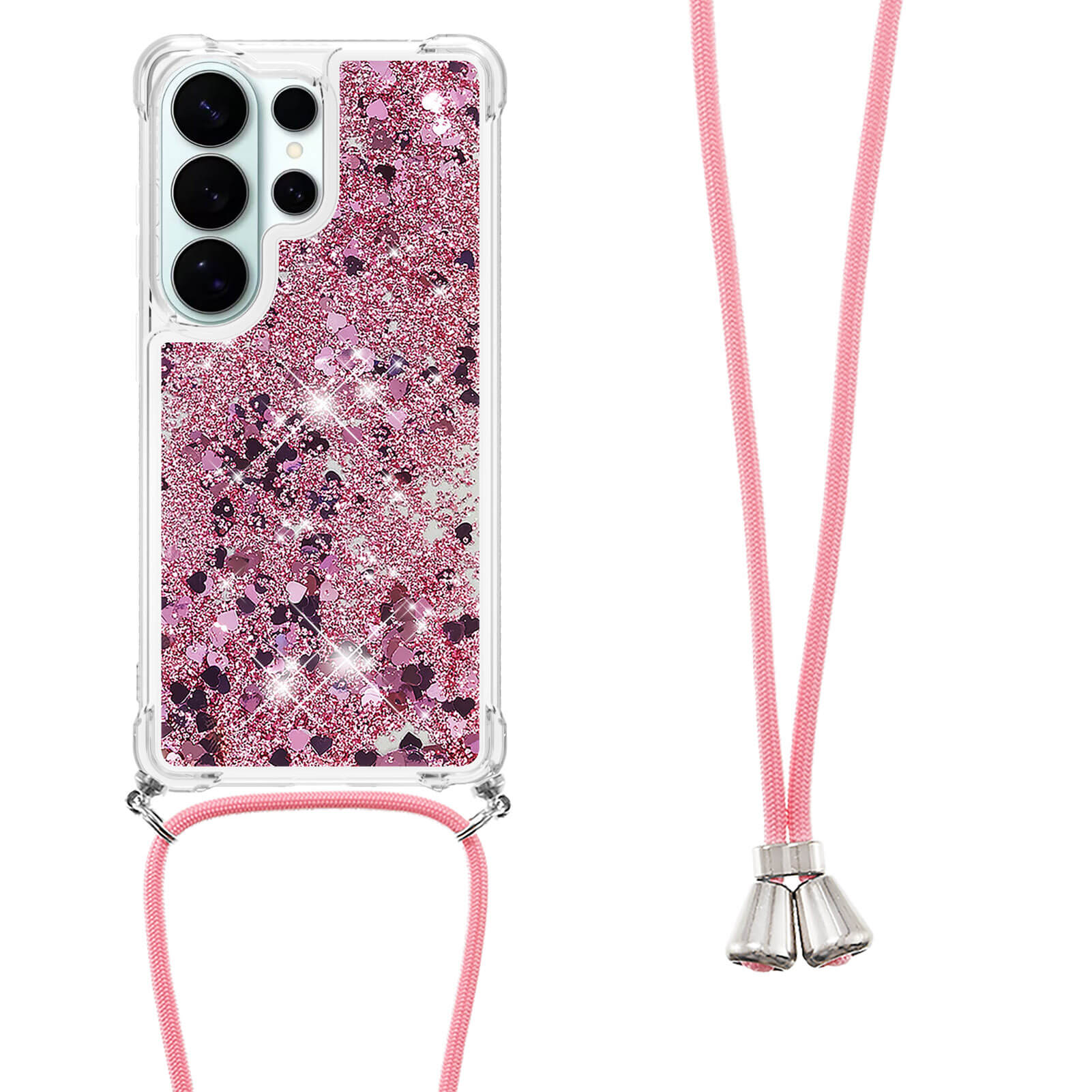 Galaxy S26 Ultra - Custodia glitterata con cordino