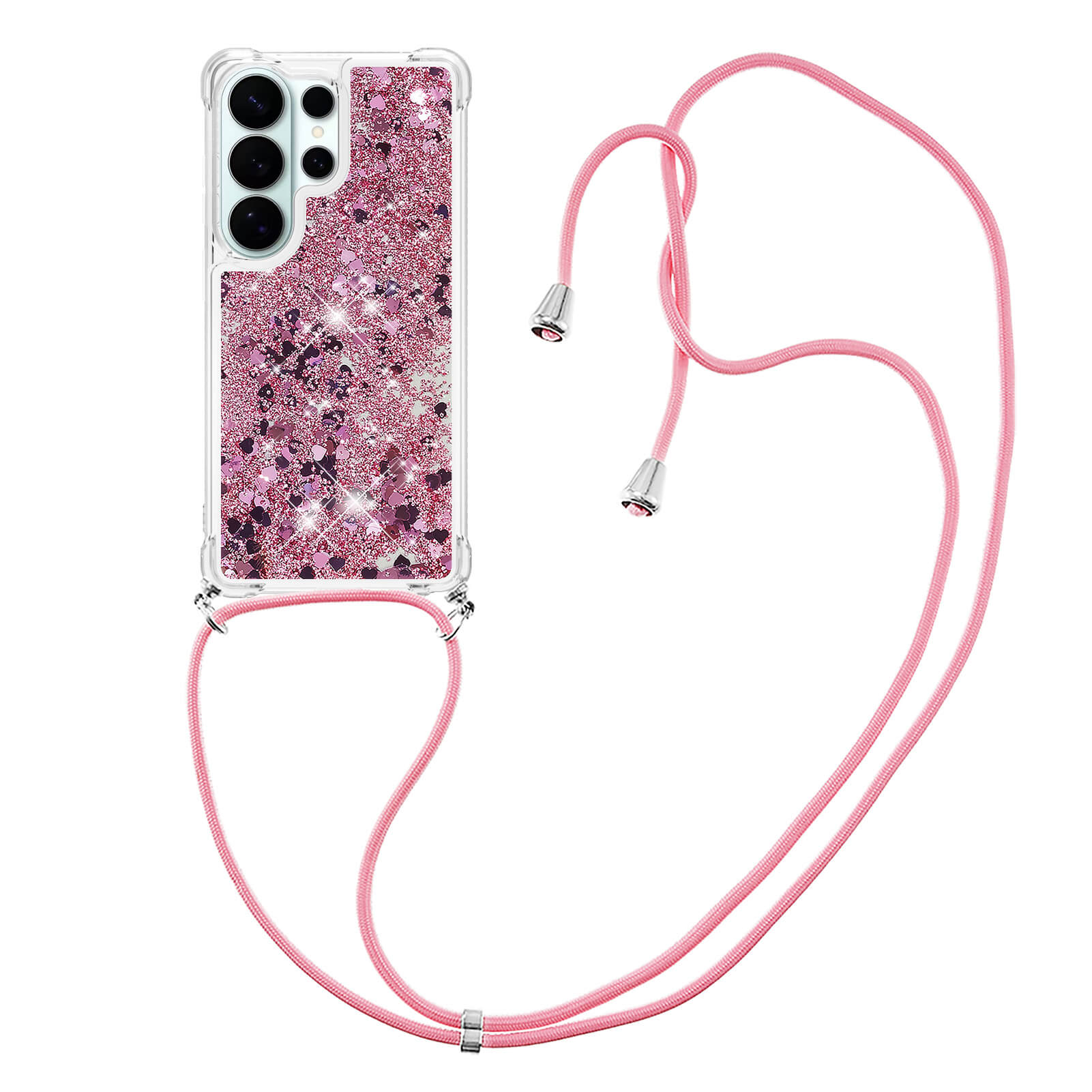 Galaxy S26 Ultra - Custodia glitterata con cordino