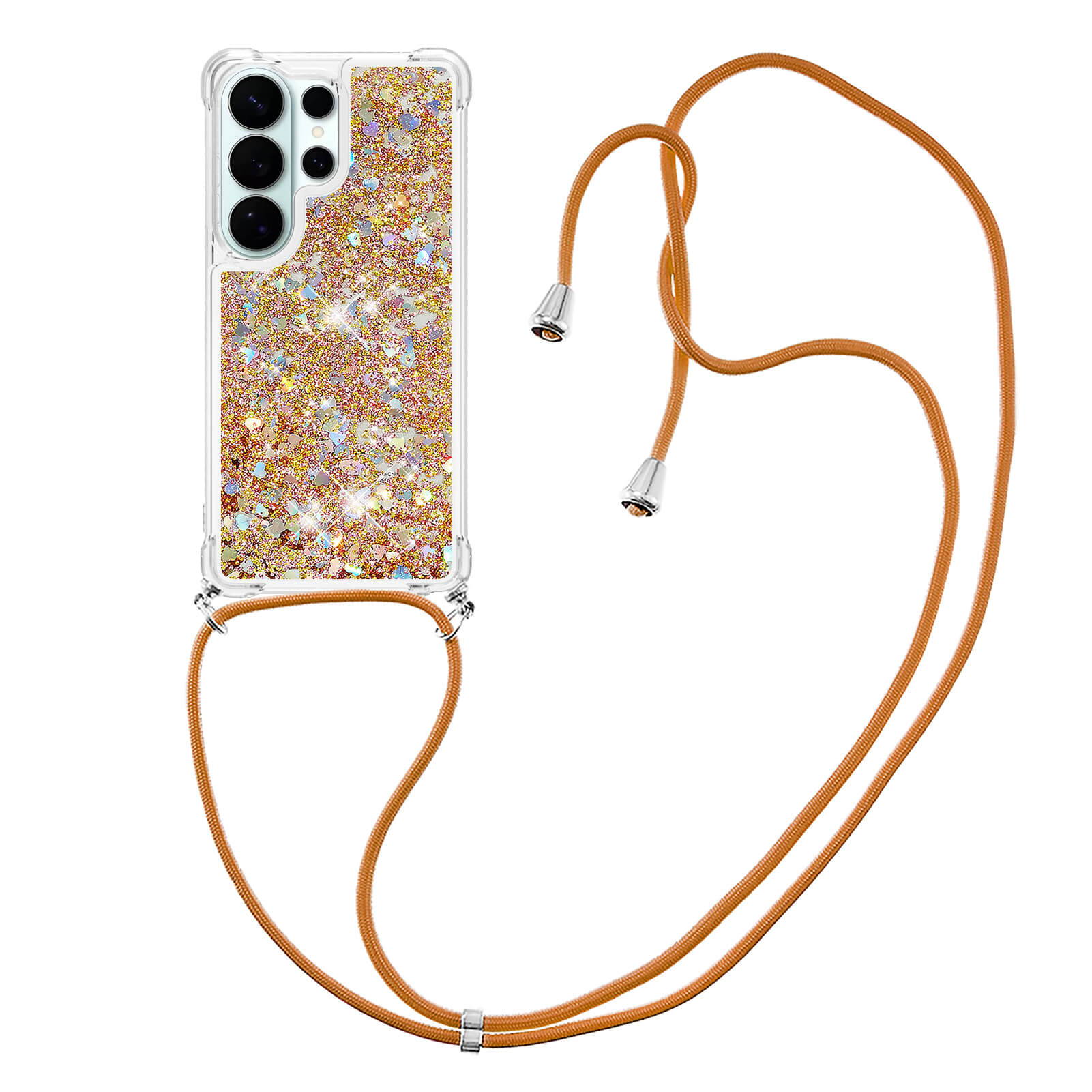 Galaxy S26 Ultra - Custodia glitterata con cordino