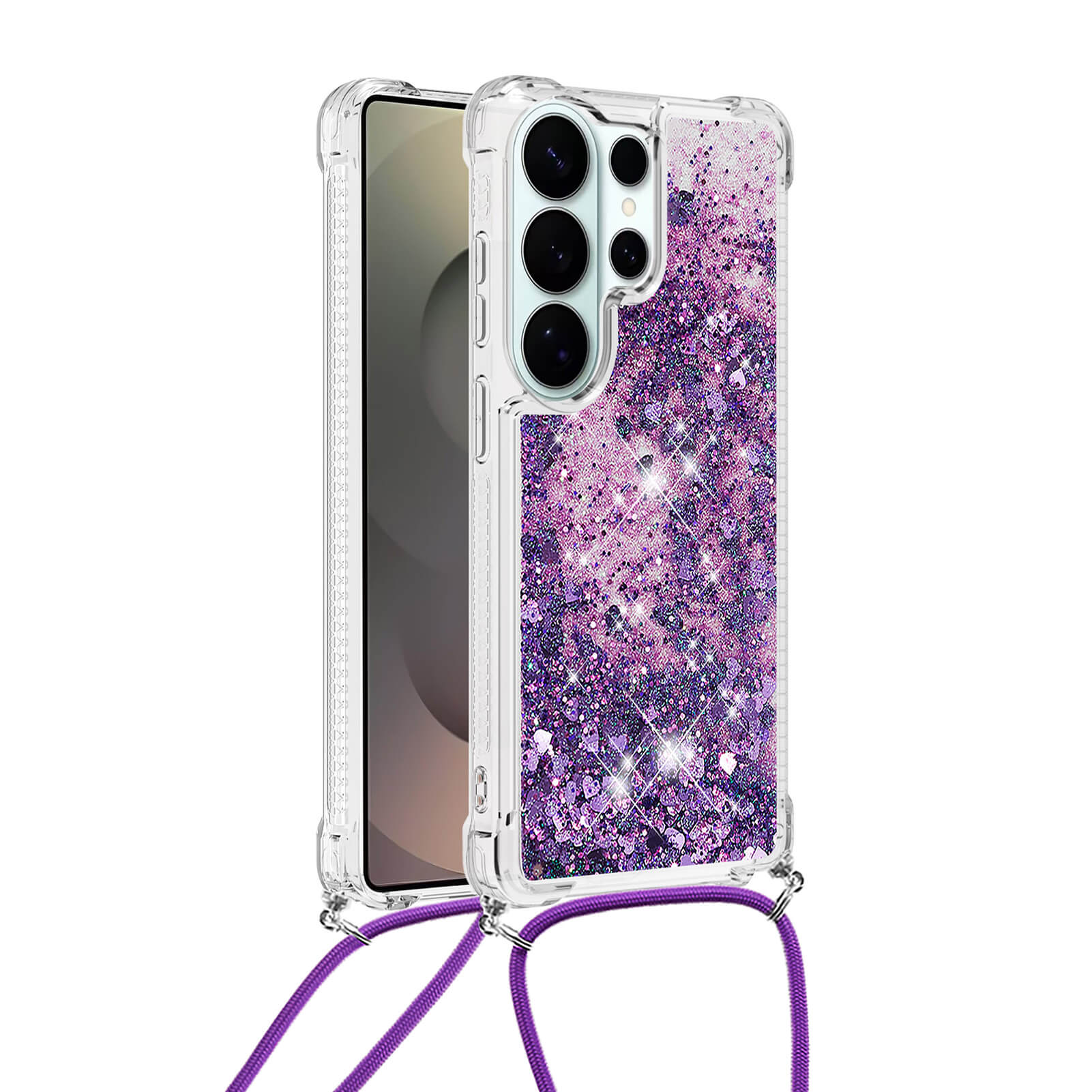 Galaxy S26 Ultra - Custodia glitterata con cordino