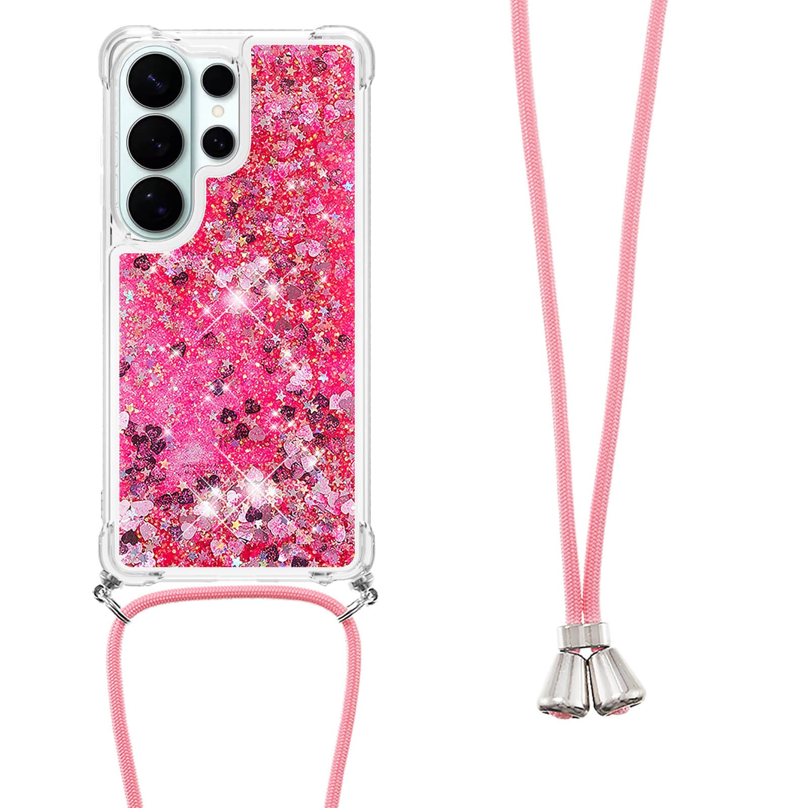 Galaxy S26 Ultra - Custodia glitterata con cordino