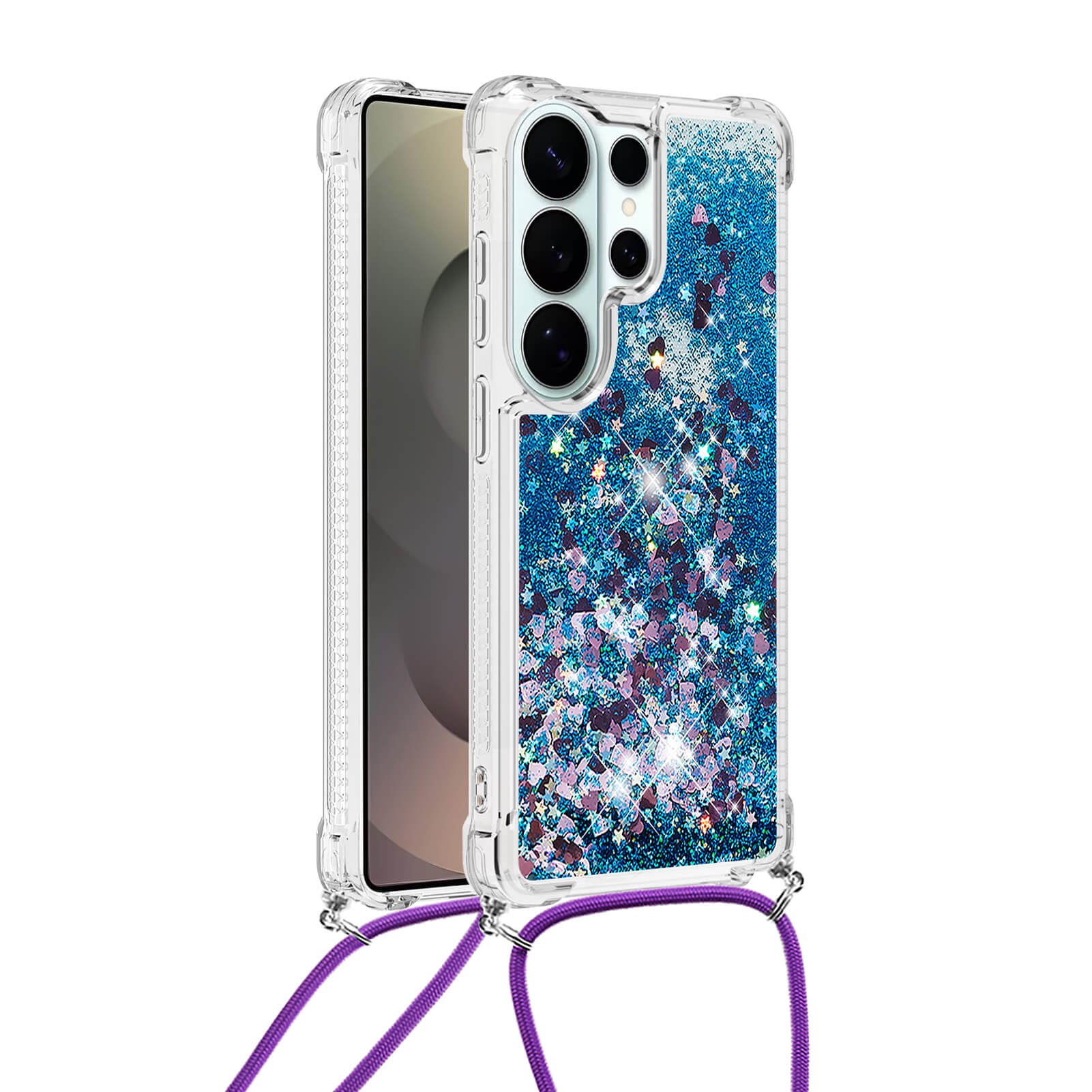 Galaxy S26 Ultra - Custodia glitterata con cordino