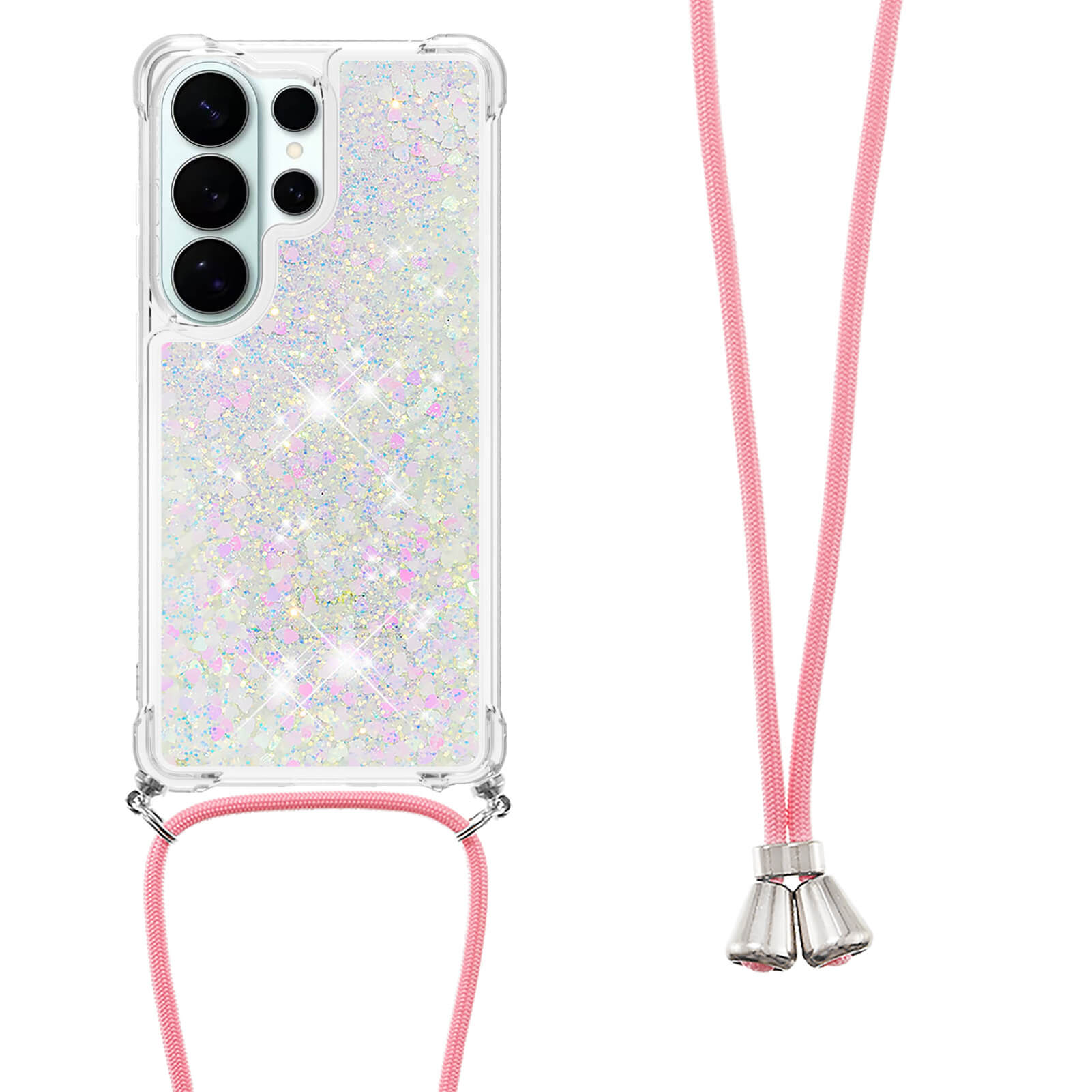 Galaxy S26 Ultra - Custodia glitterata con cordino