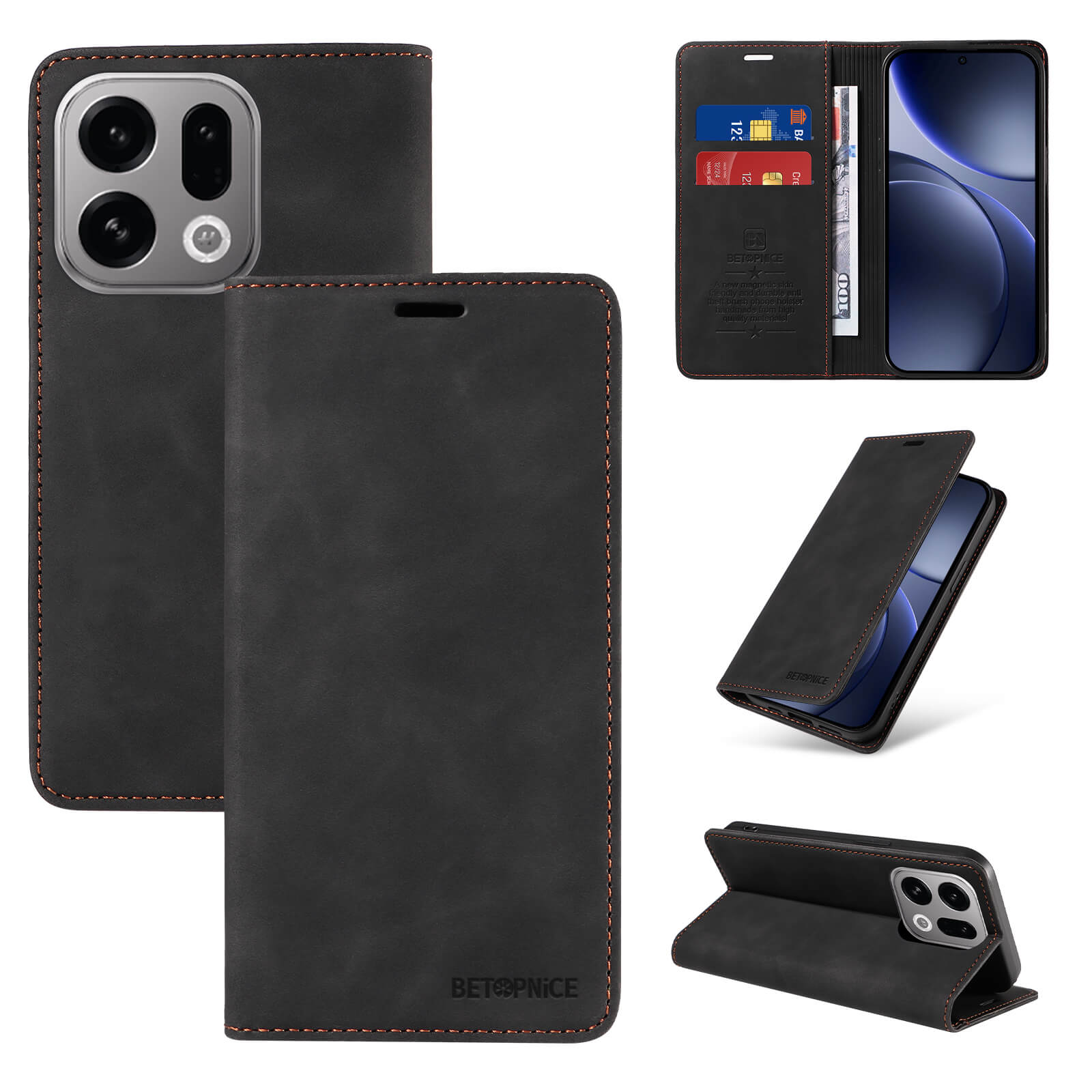 OPPO Find X9 - Custodia Flip Vintage